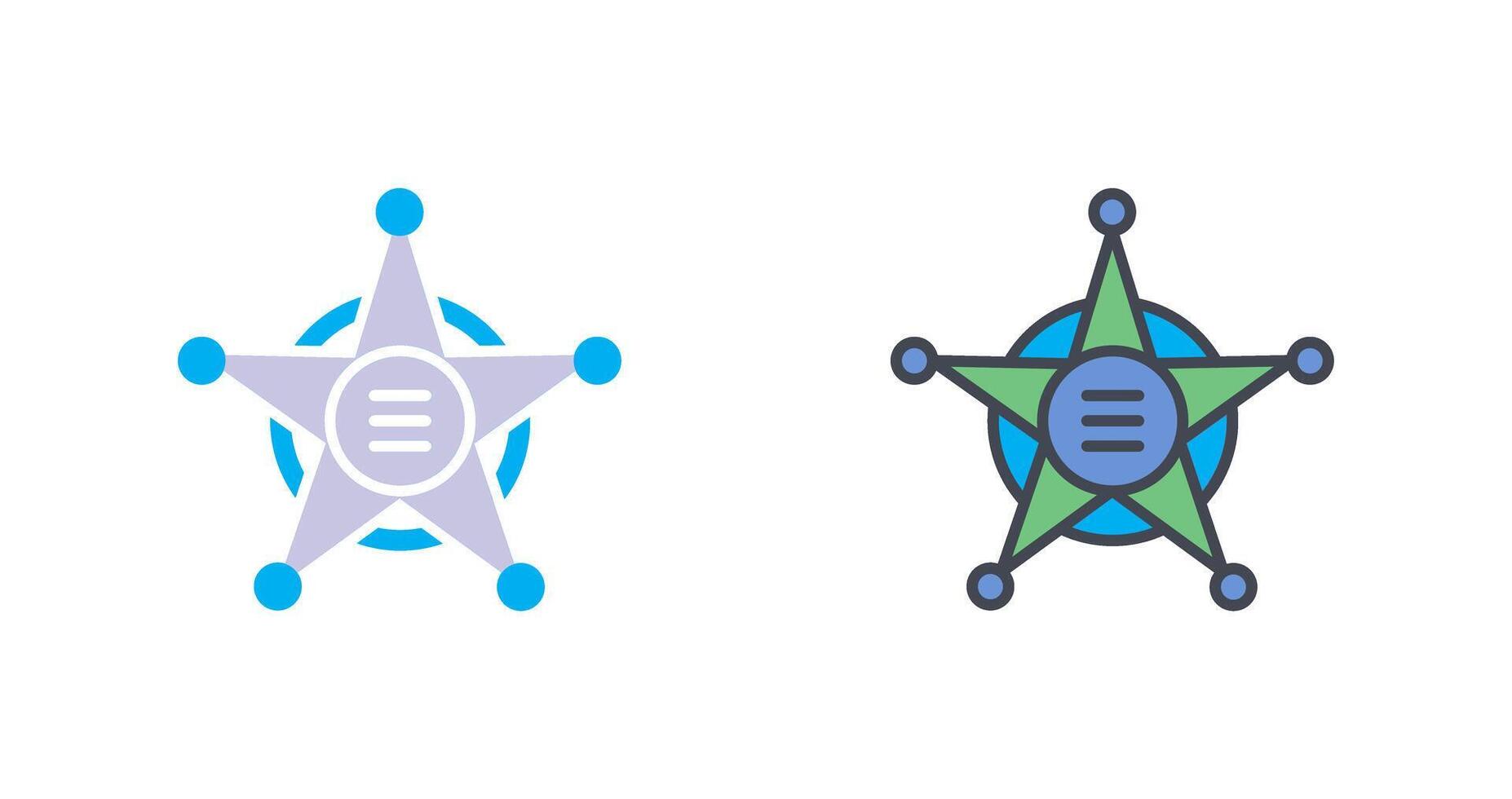 Sheriff Badge Icon Design vector