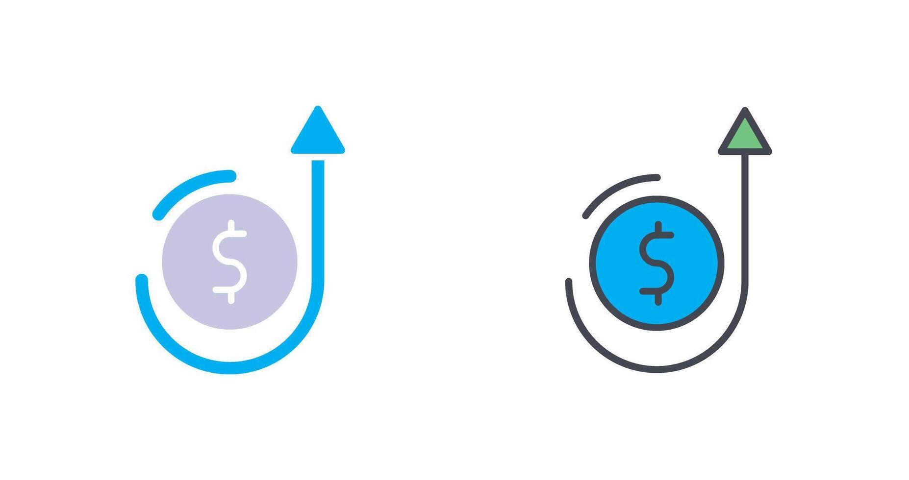 dinero crecimiento icono diseño vector