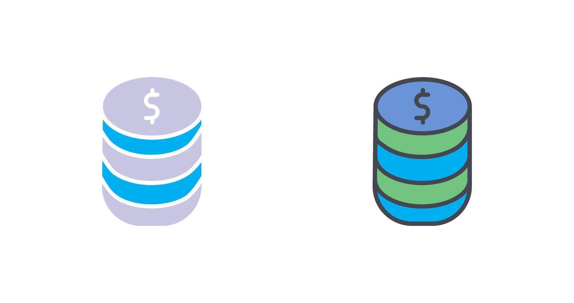 Stack Of Coins Icon Design vector