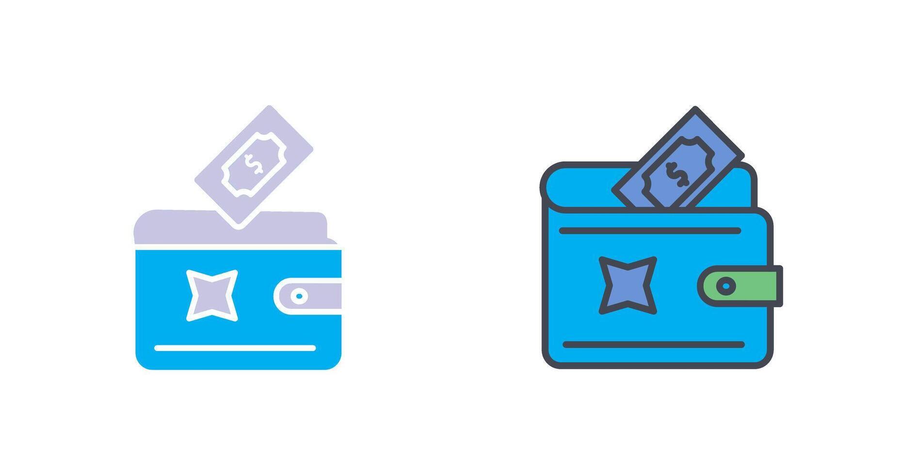 Money From Wallet Icon Design vector