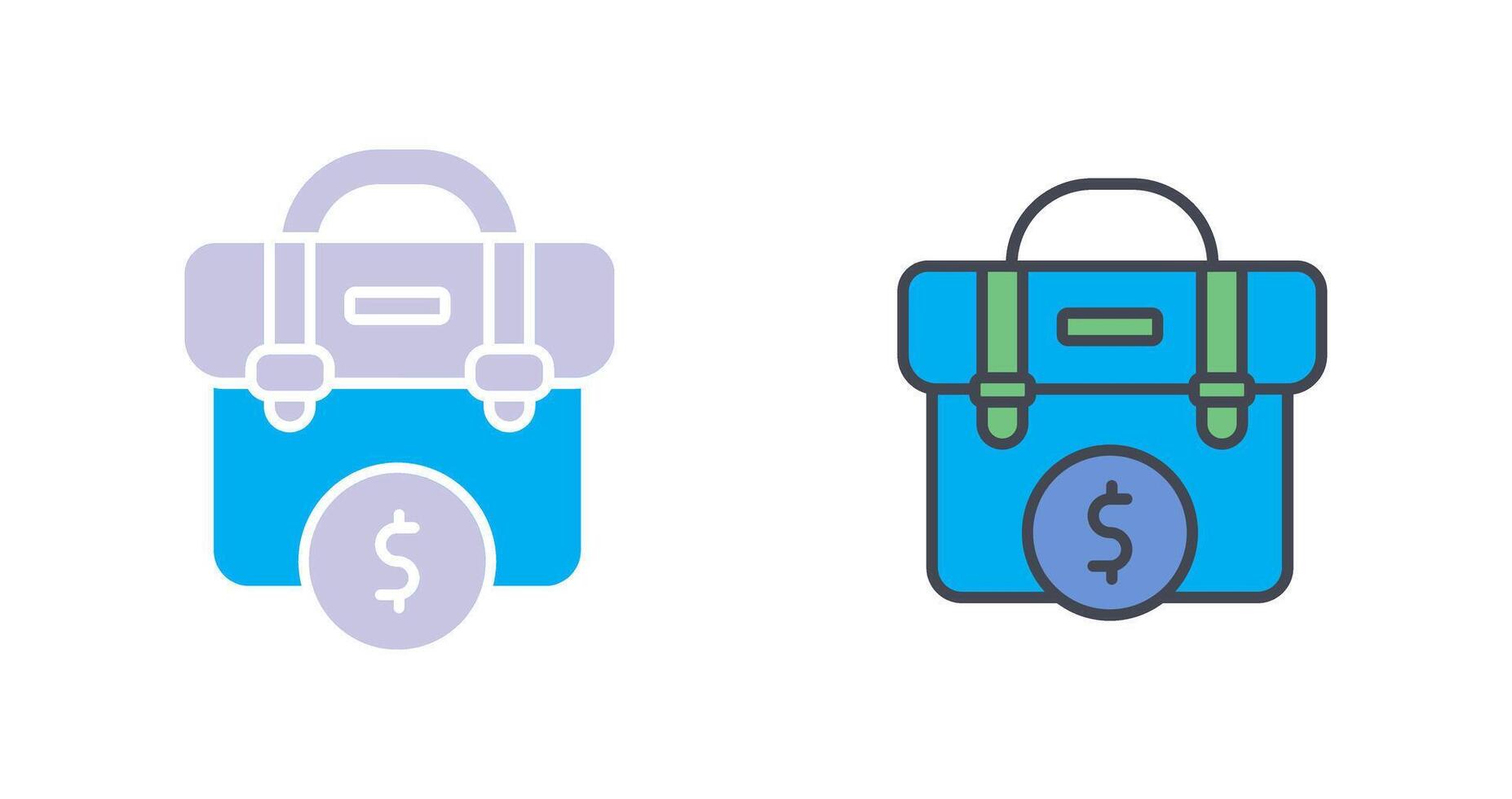 Dollar Briefcase Icon Design vector