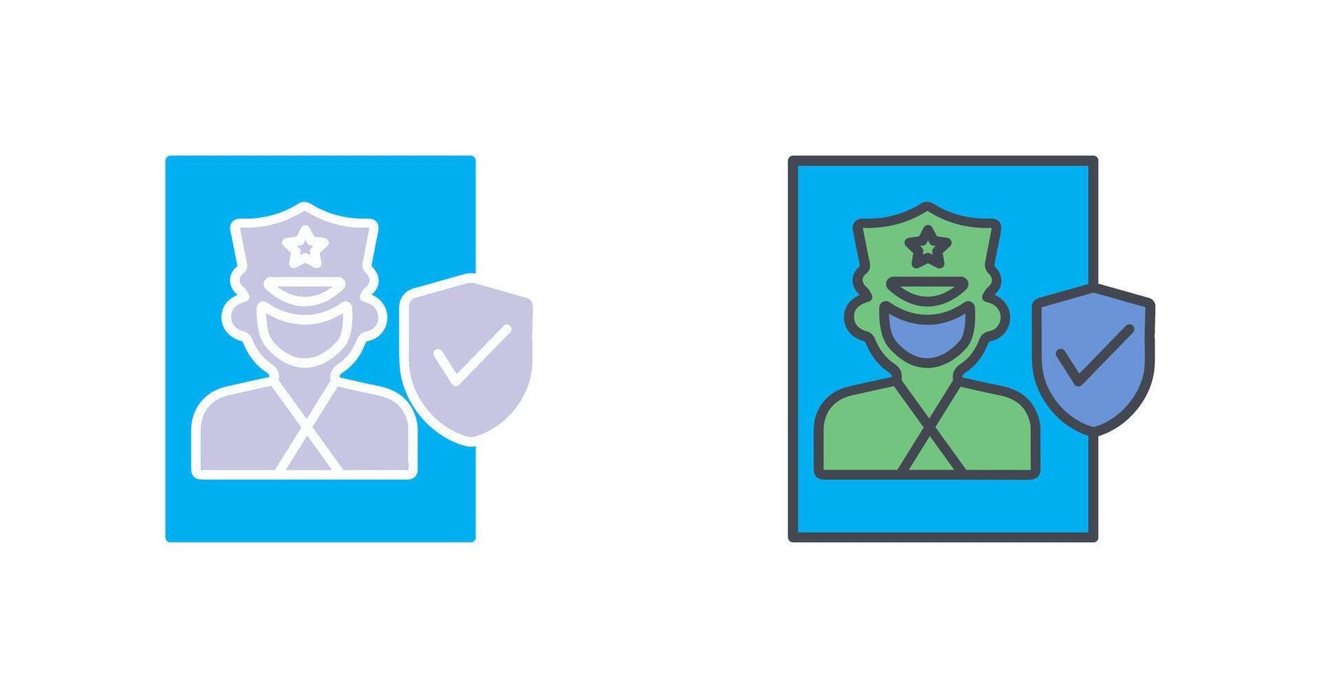 Cinema Security Guard Icon Design vector