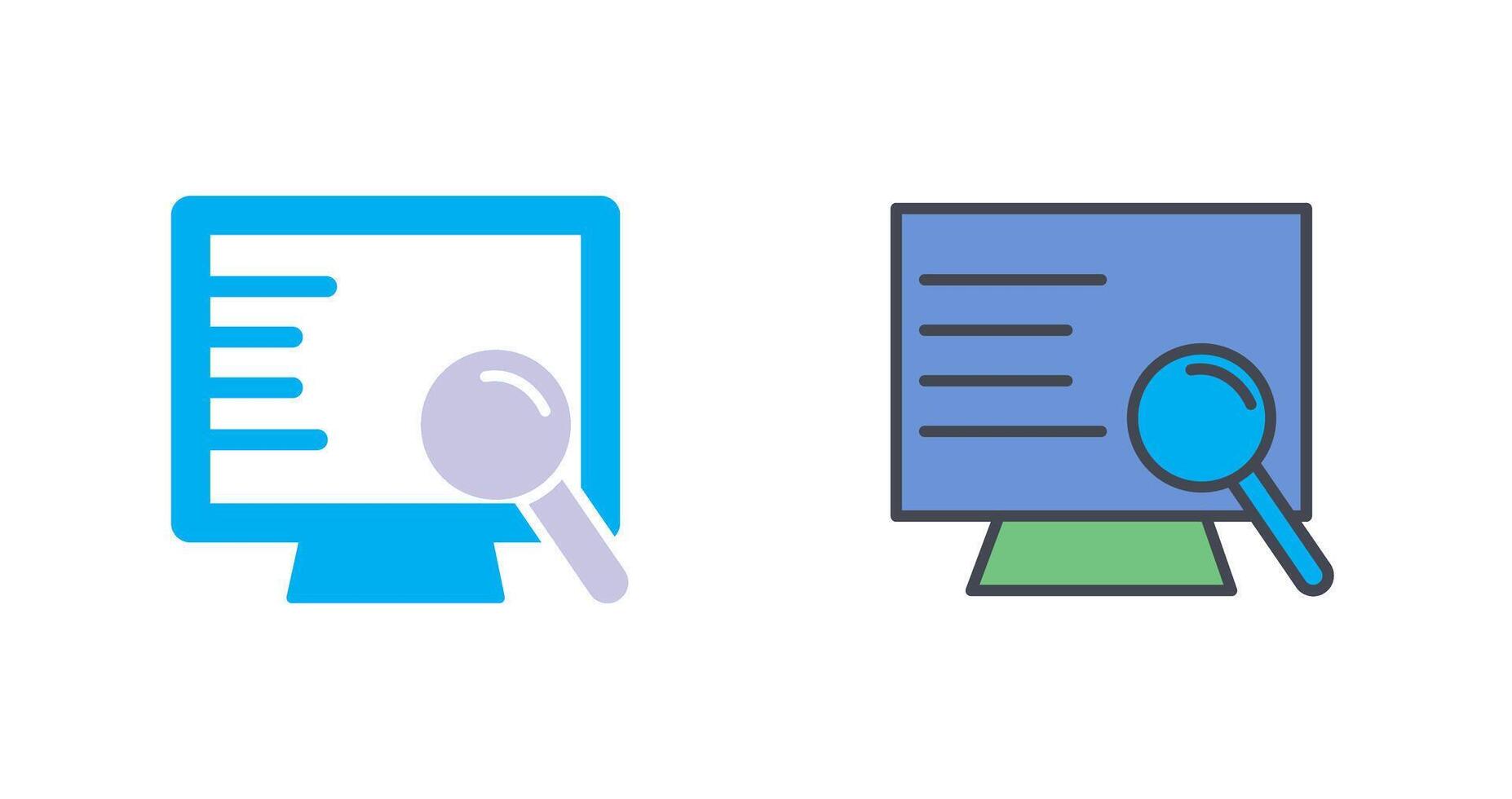 Computer Search Icon Design vector