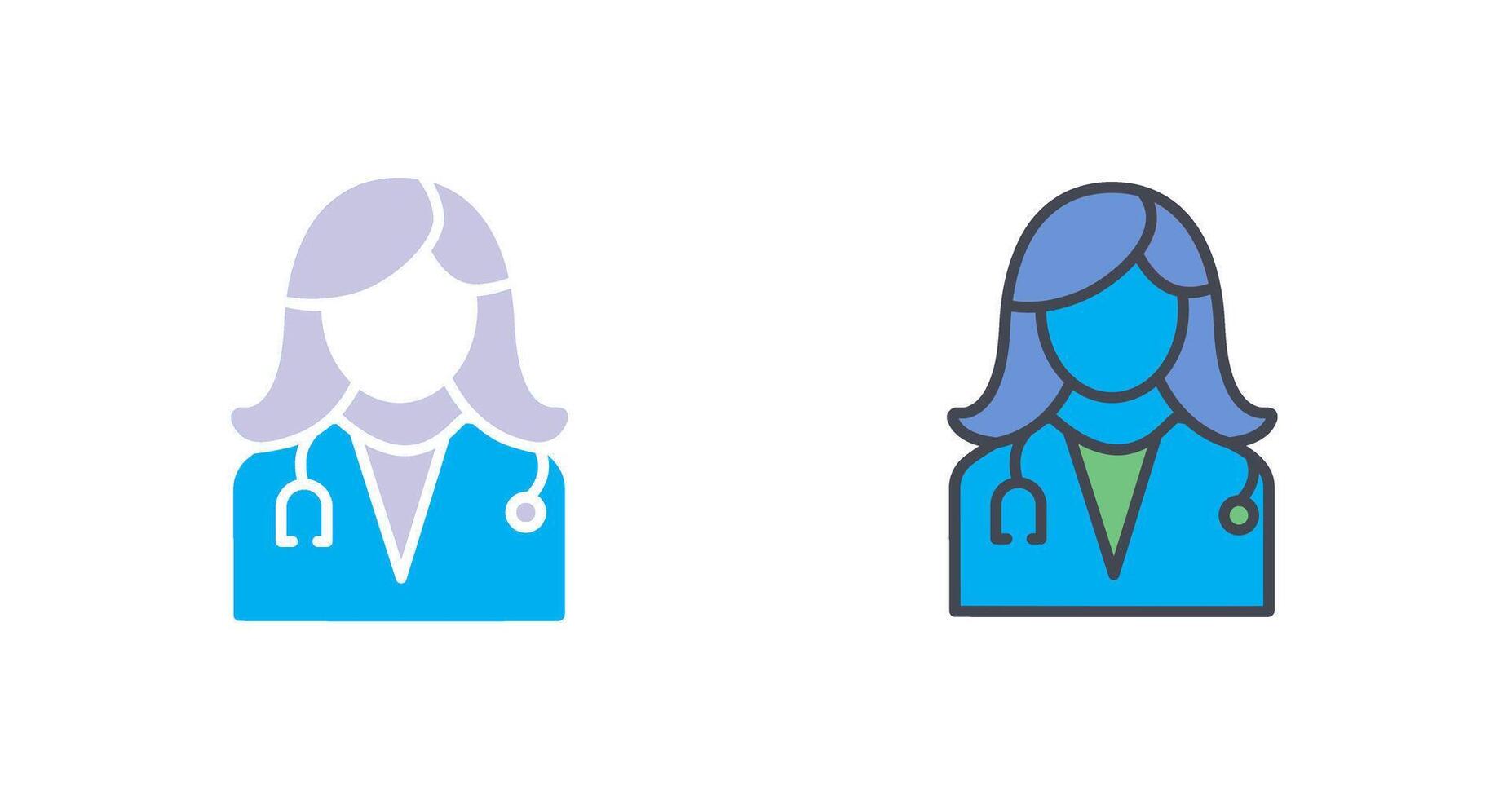 Female Doctor Icon Design vector