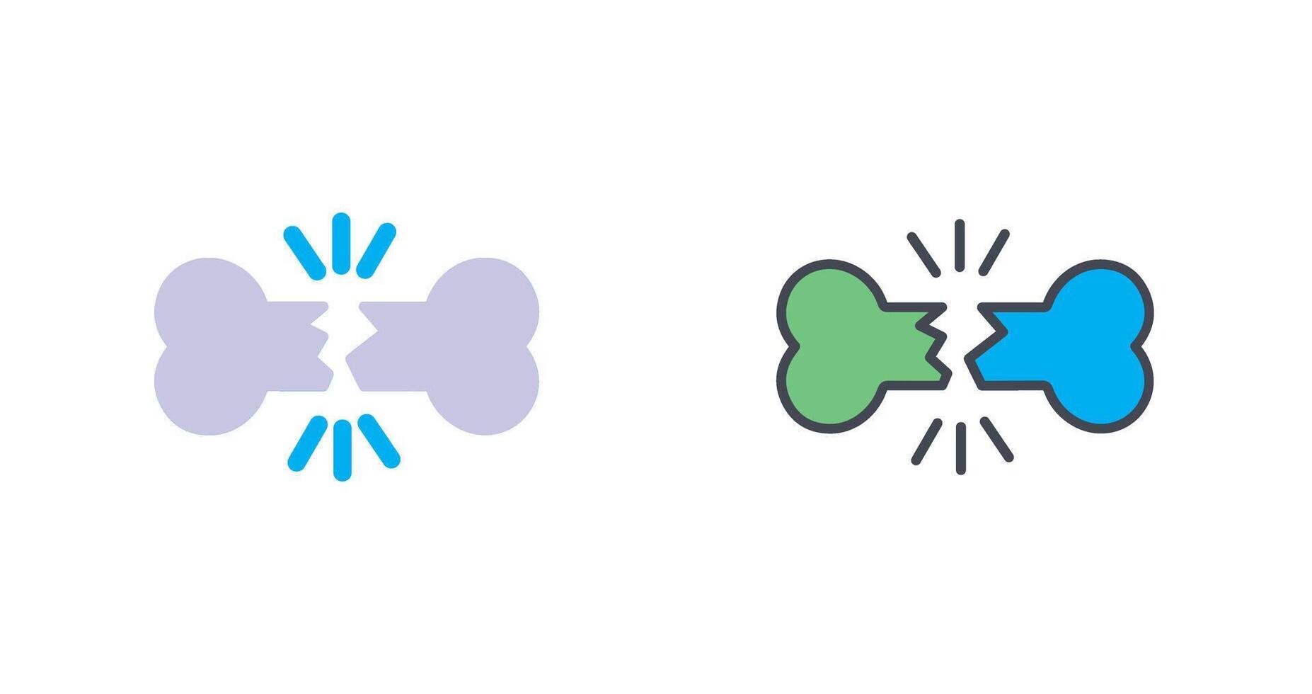 Bone Fracture Icon Design vector