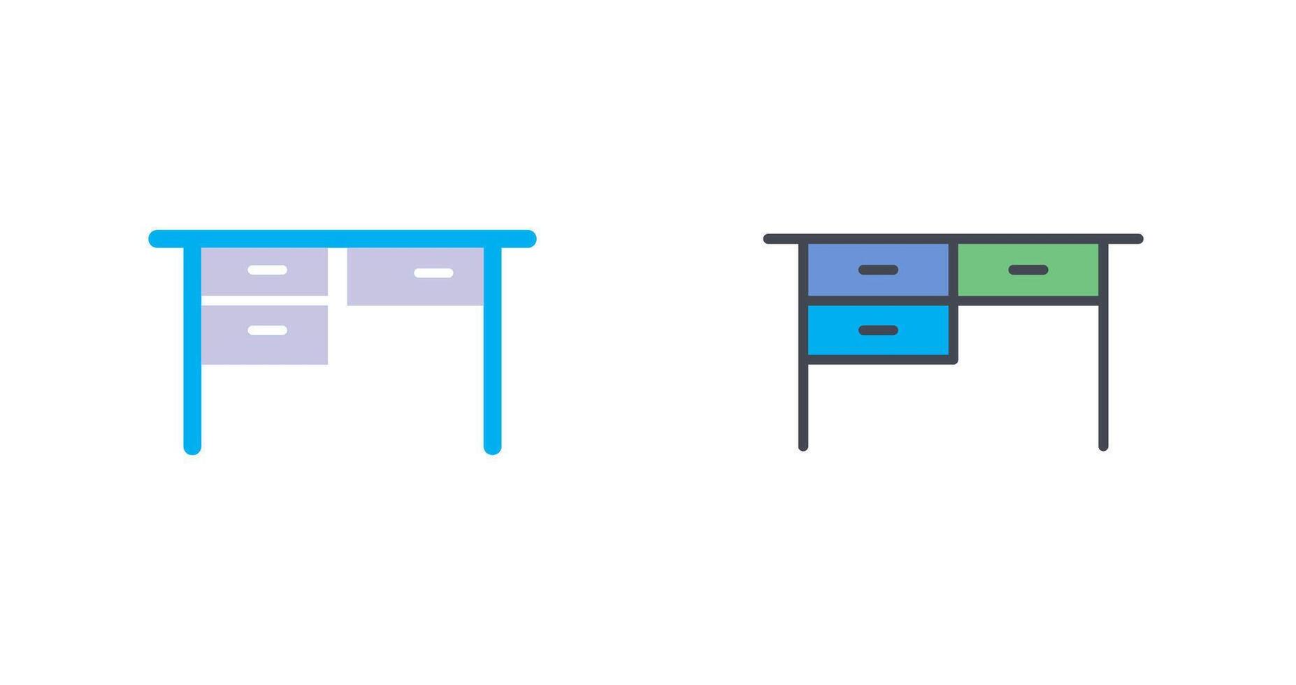 mesa con cajones ii icono diseño vector