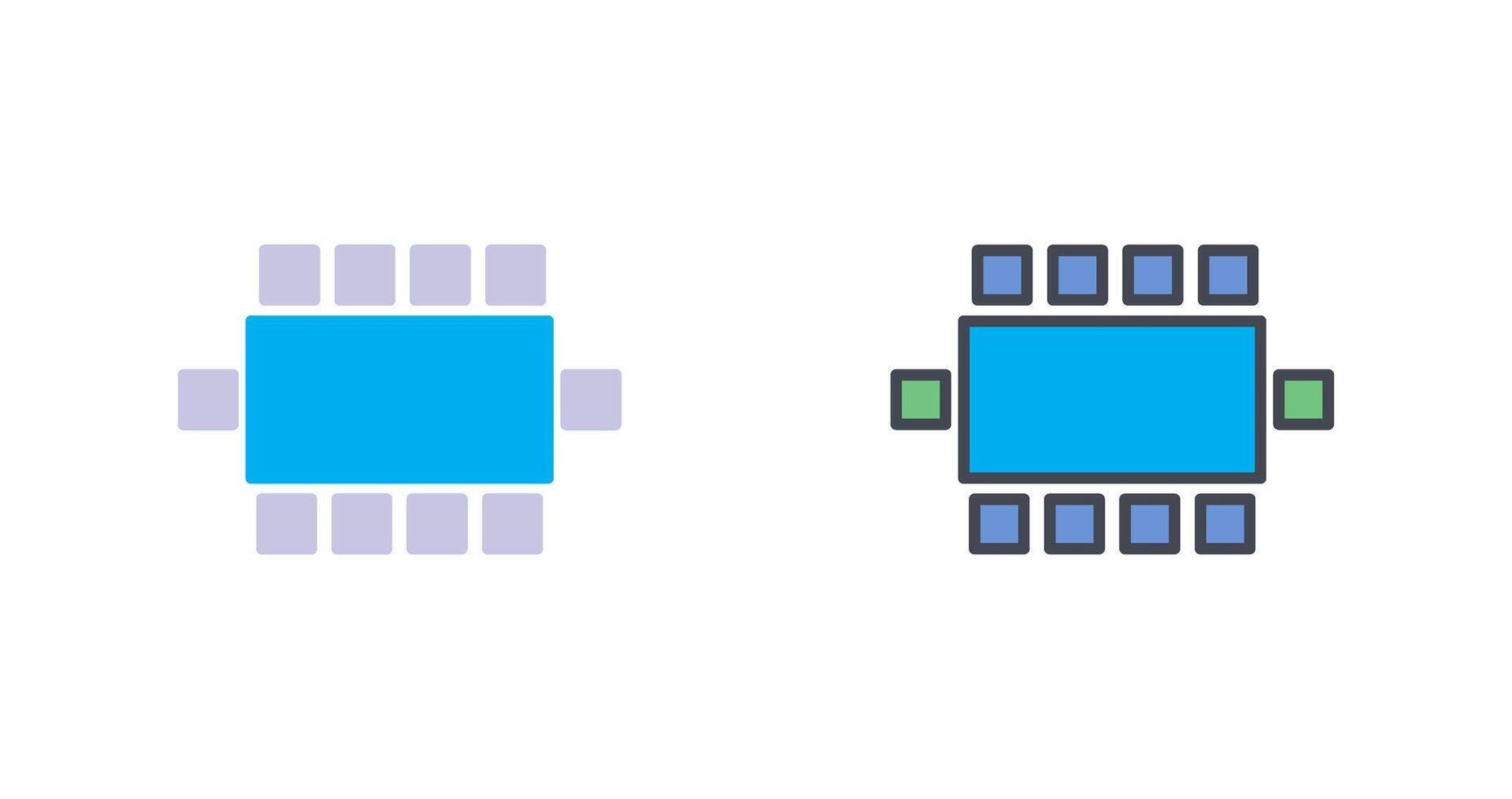 Conference Room Chair Icon Design vector