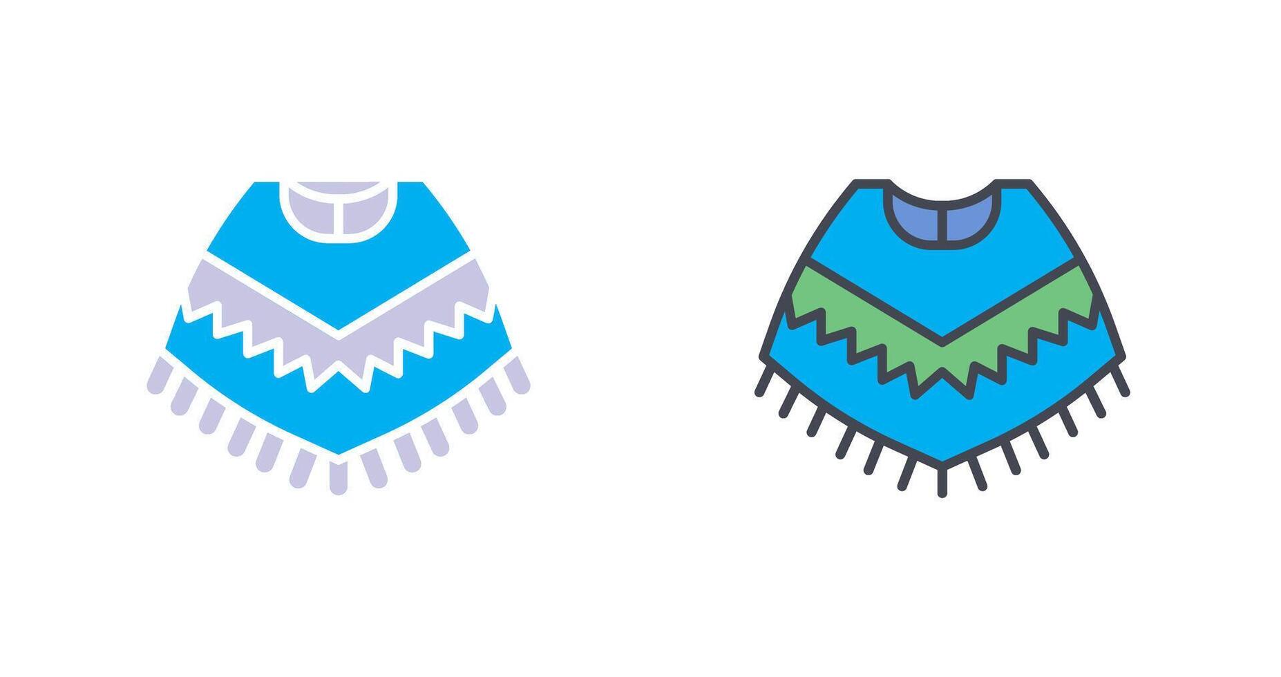 Poncho Icon Design vector