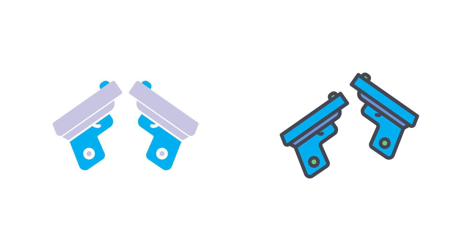 dos pistolas icono diseño vector