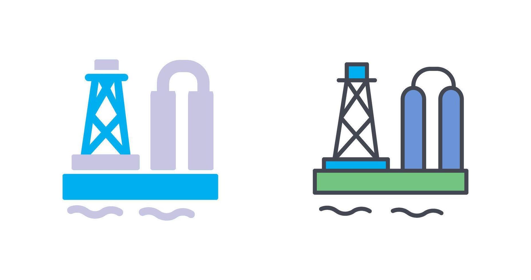 Oil Platform Icon Design vector