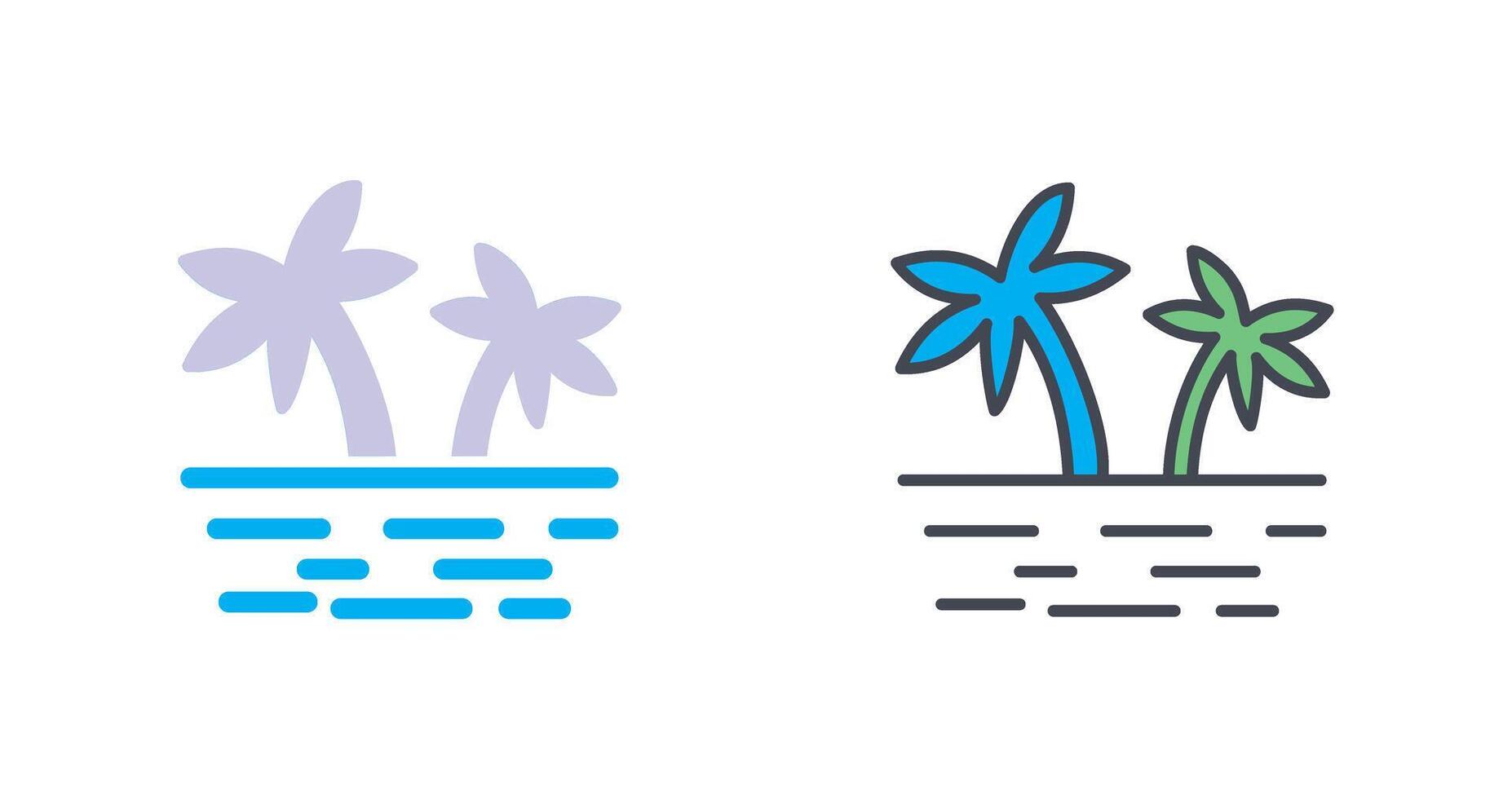 Island Icon Design vector