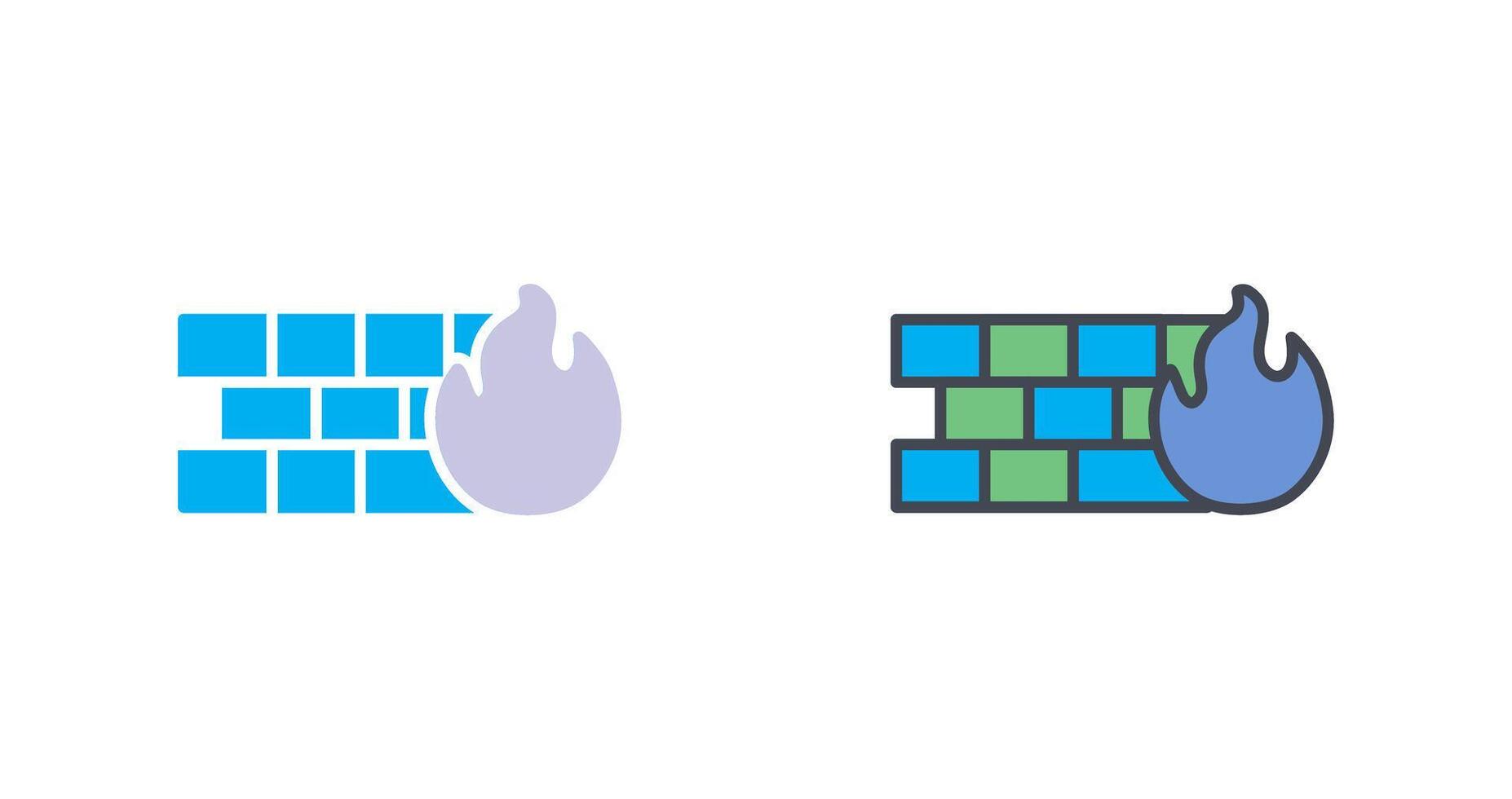 Firewall Icon Design vector