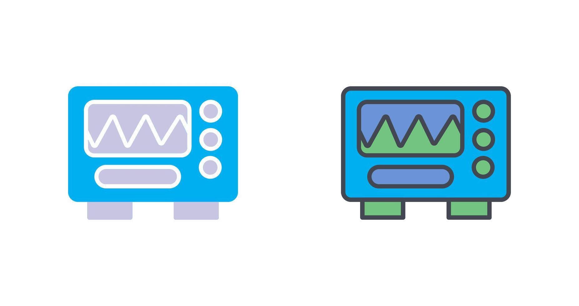 Oscilloscope Icon Design vector