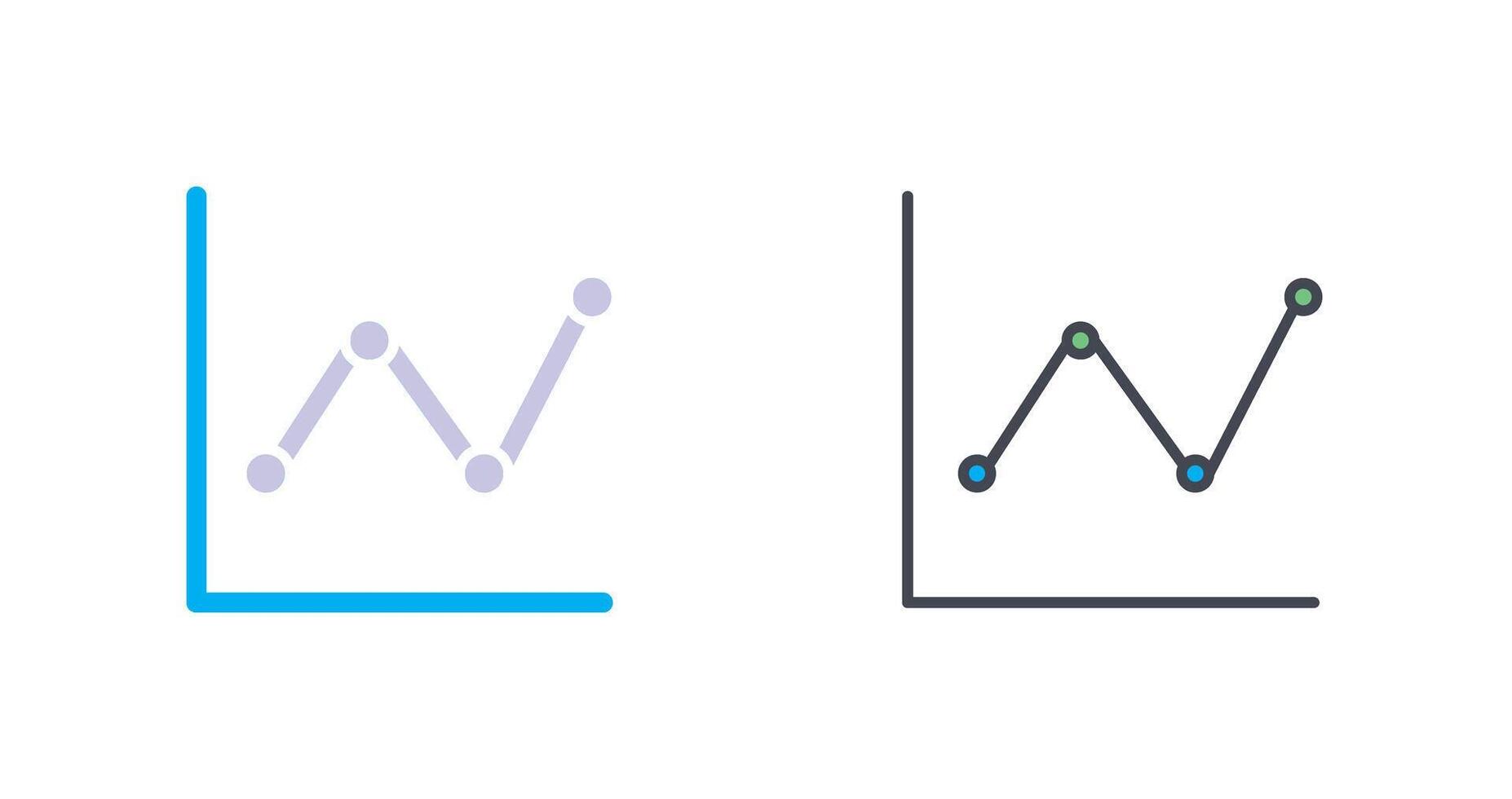 Line Chart Icon Design vector