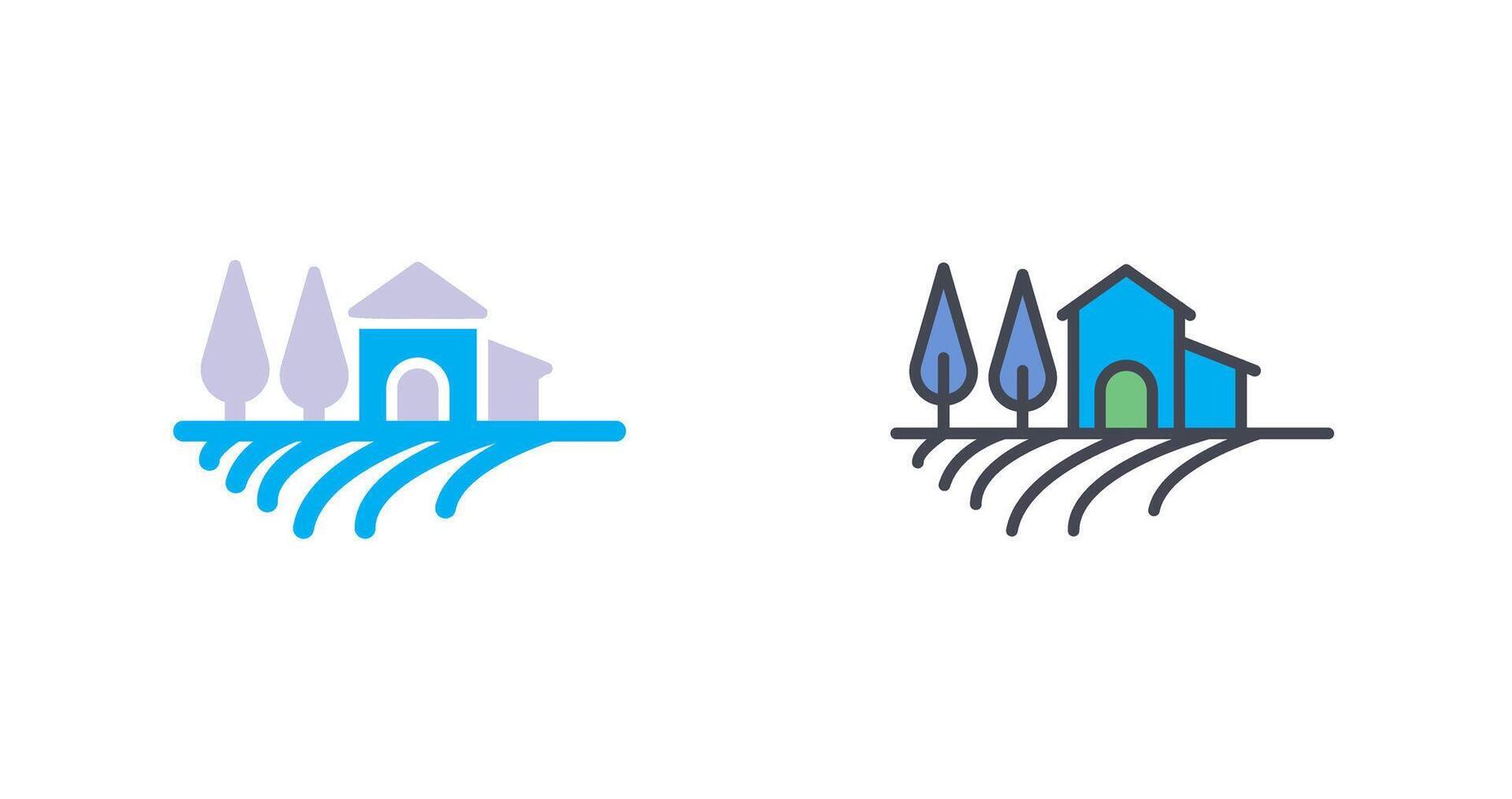 Farm House Icon Design vector