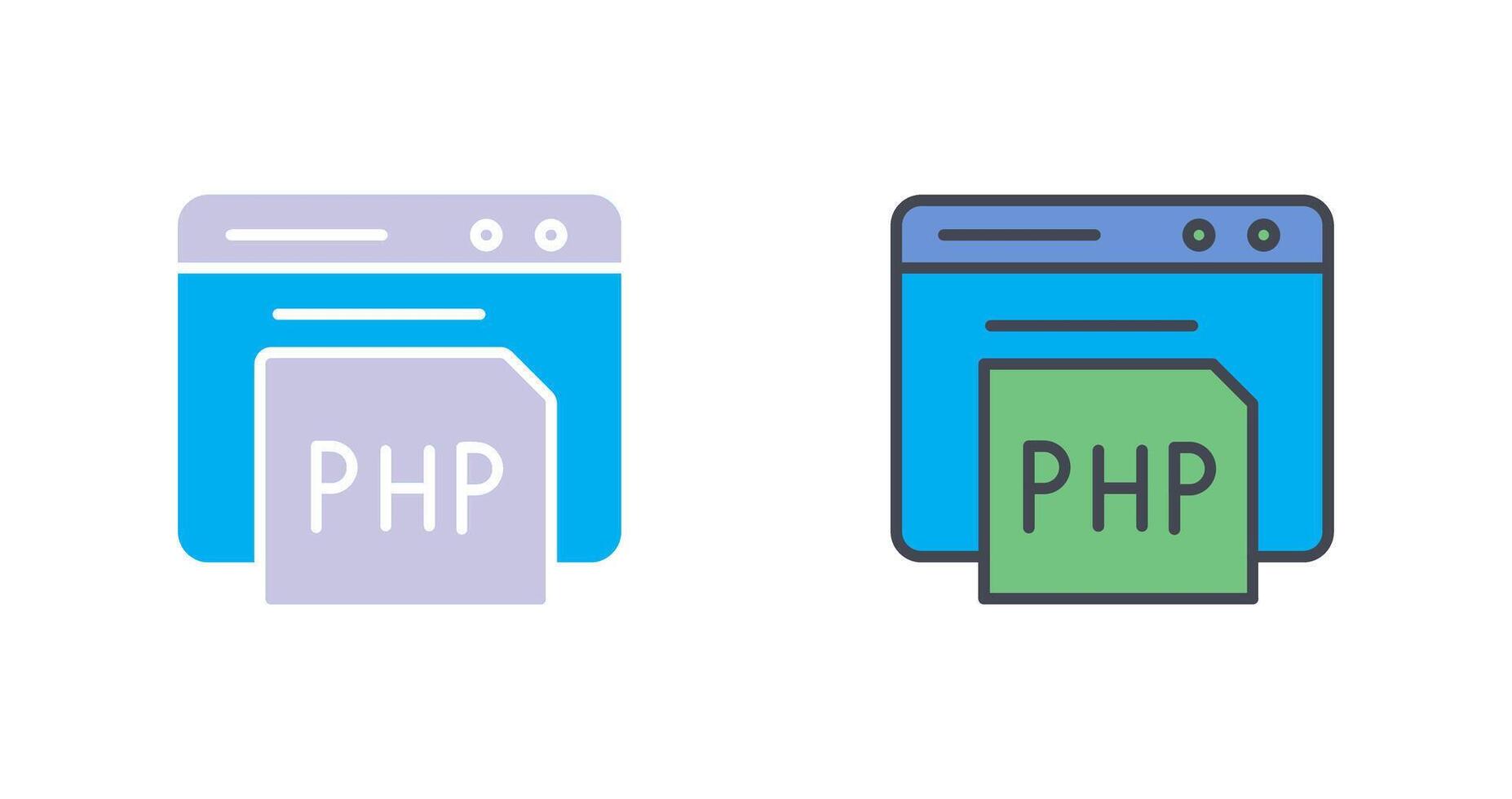 PHP Icon Design vector