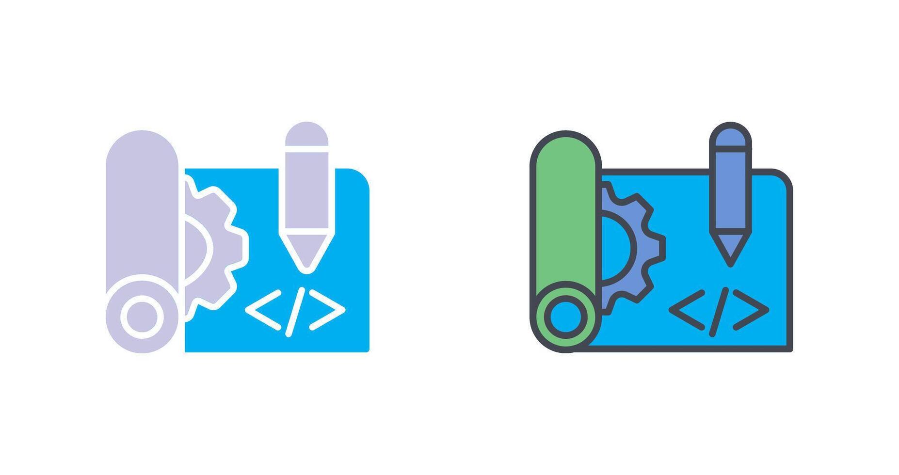 Blueprints Icon Design vector