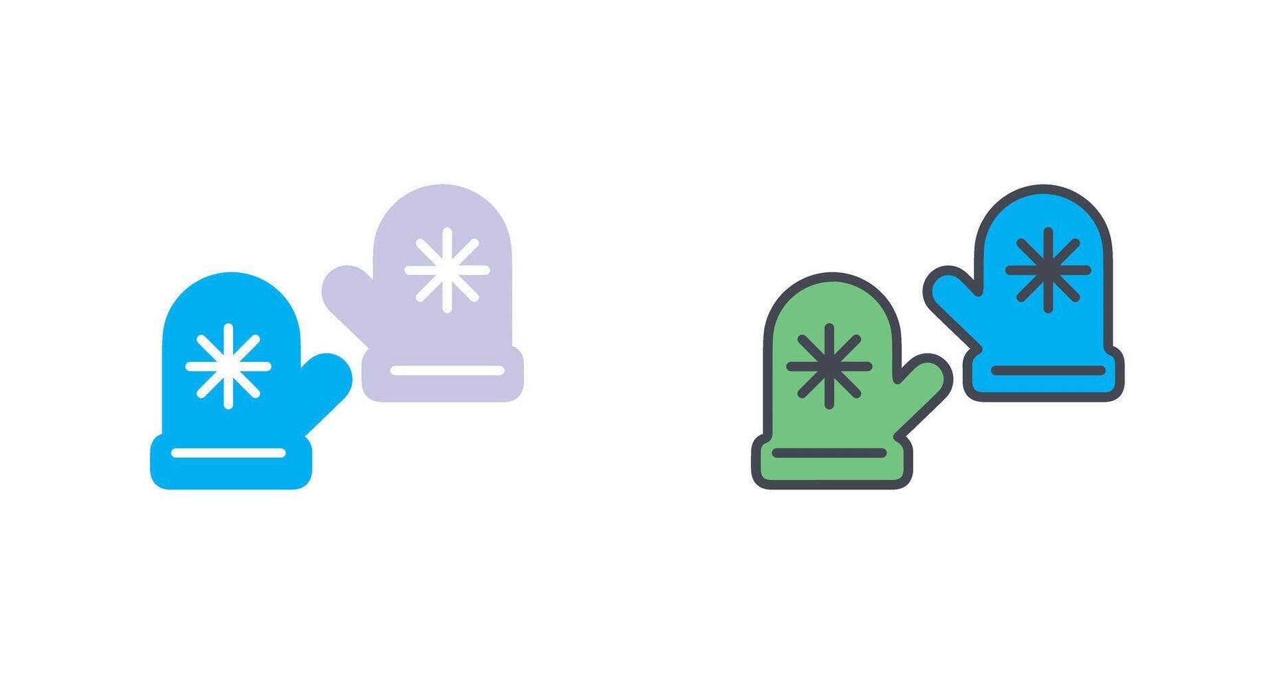 Winter Gloves Icon Design vector