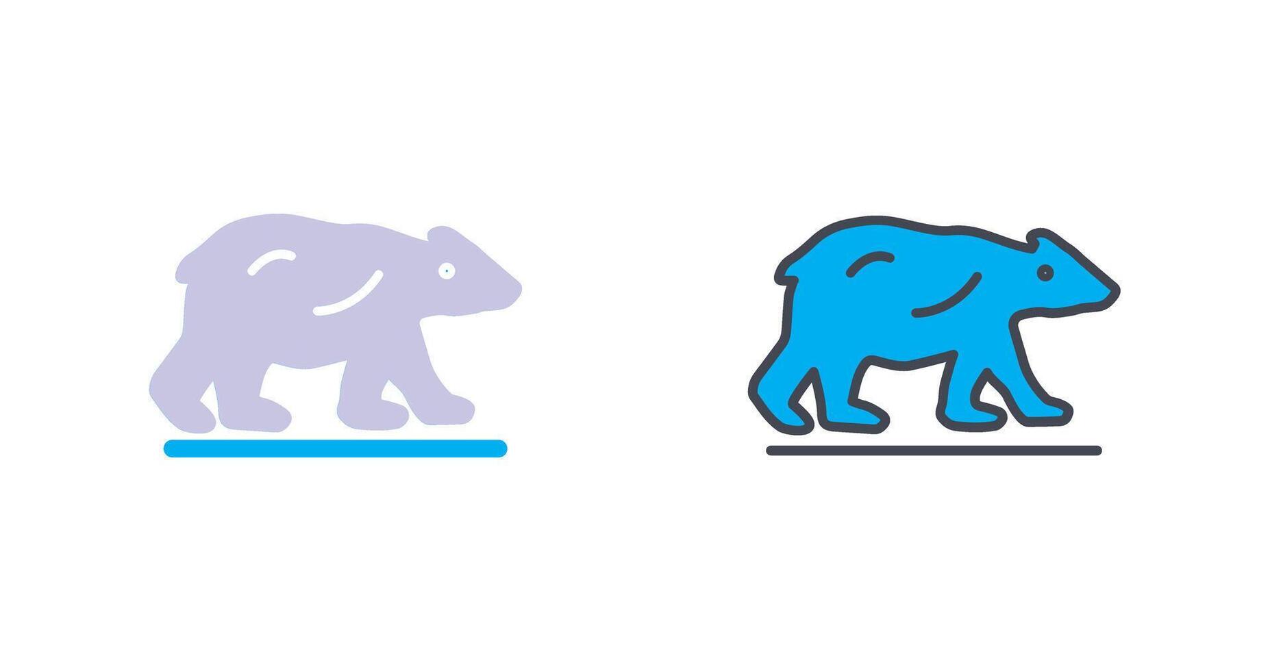 Polar Bear Icon Design vector