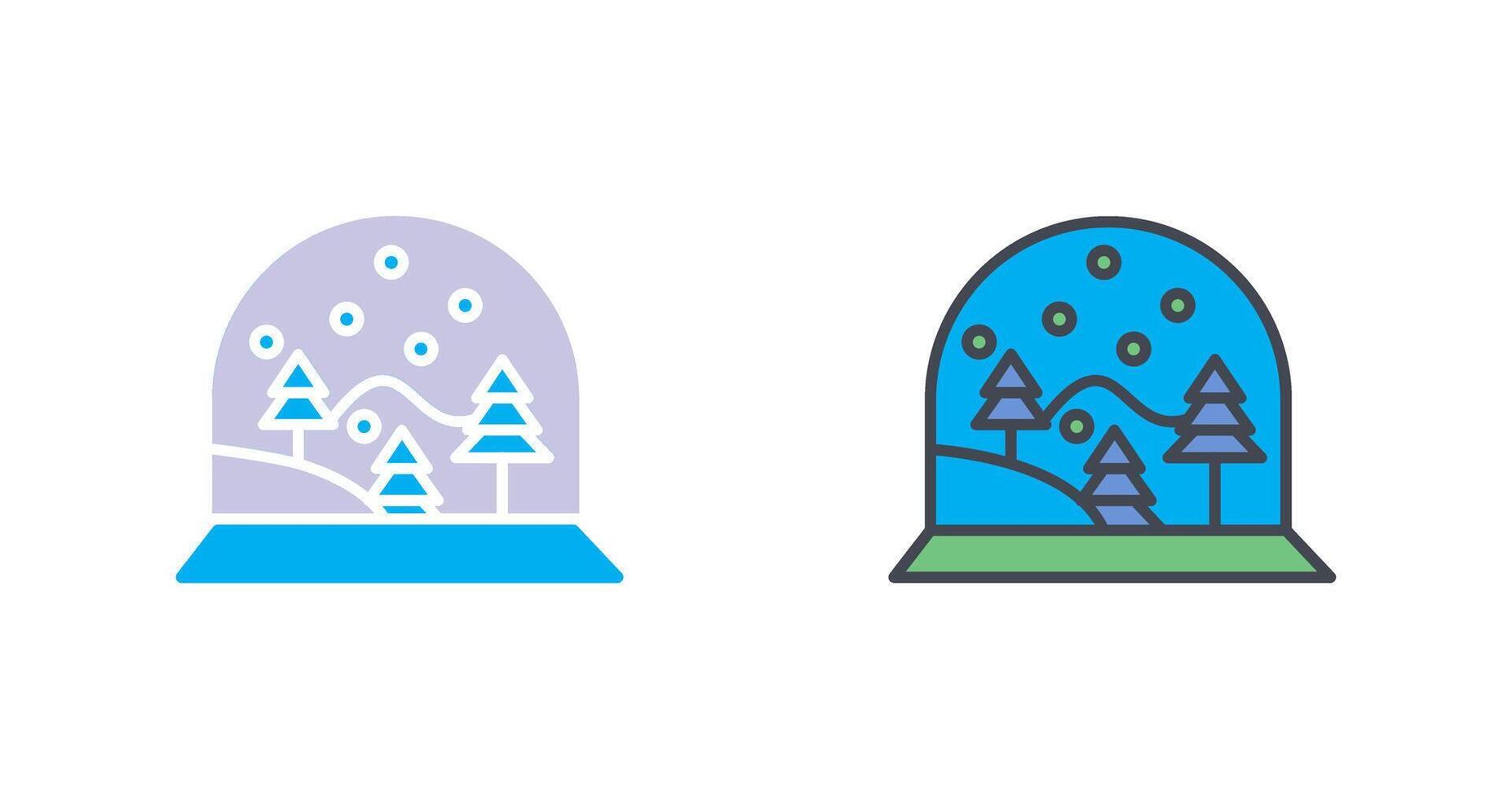 diseño de icono de globo de nieve vector