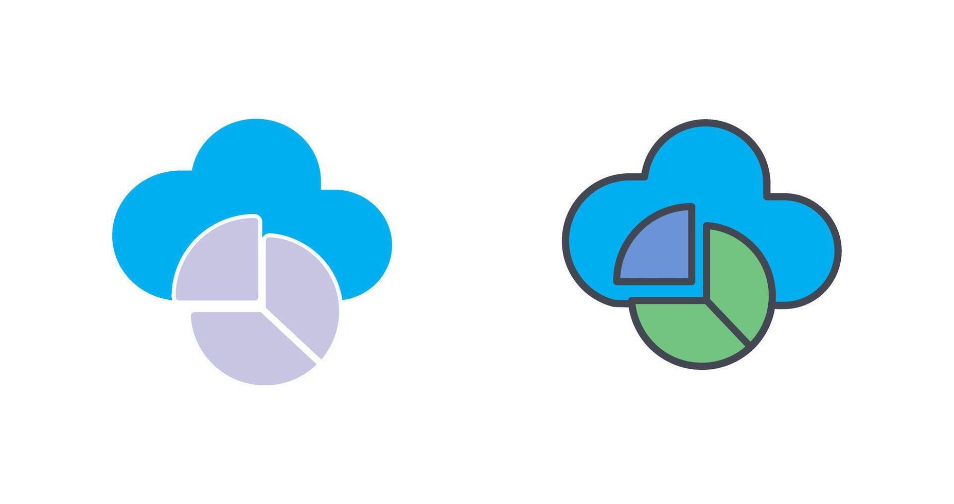 Pie Chart Icon Design vector