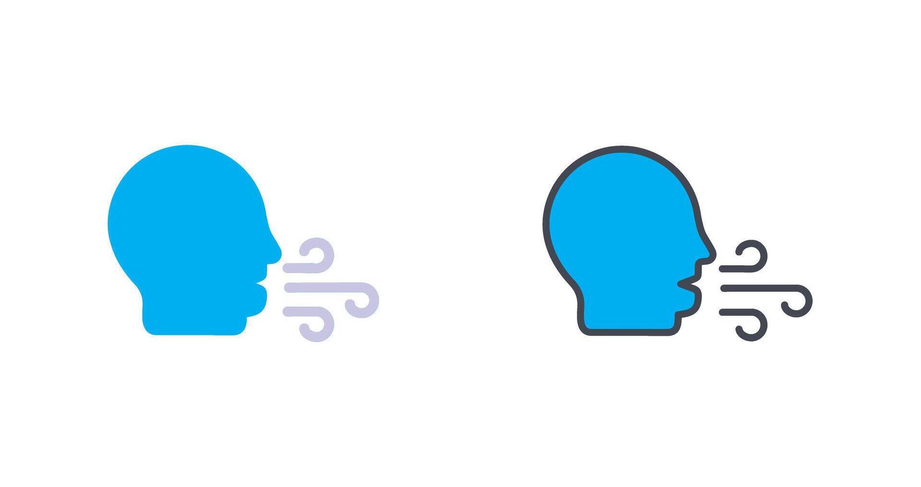 Bad Breath Icon Design vector