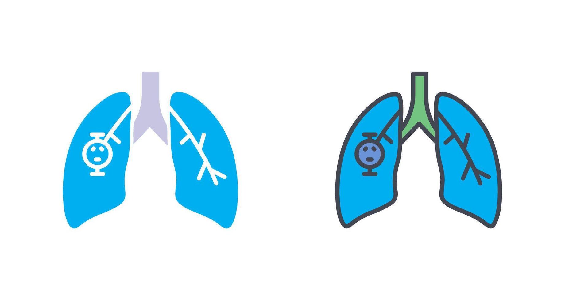 Lung Cancer Icon Design vector