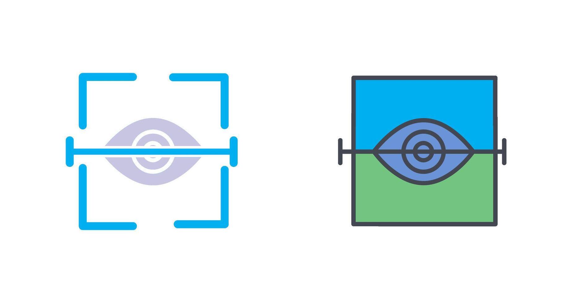 Eye Scan Icon Design vector
