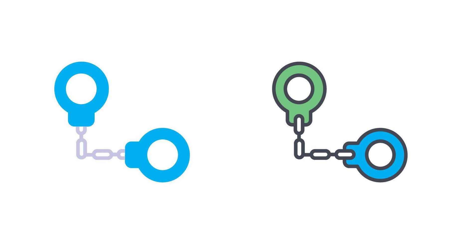 Handcuffs Icon Design vector