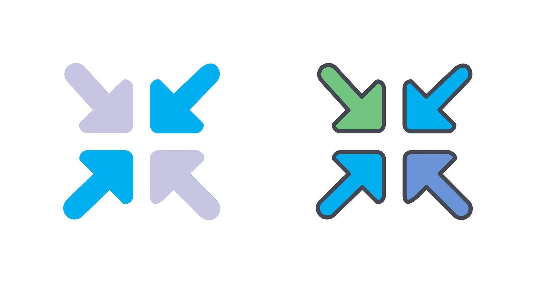 Reduce Arrow Icon Design vector