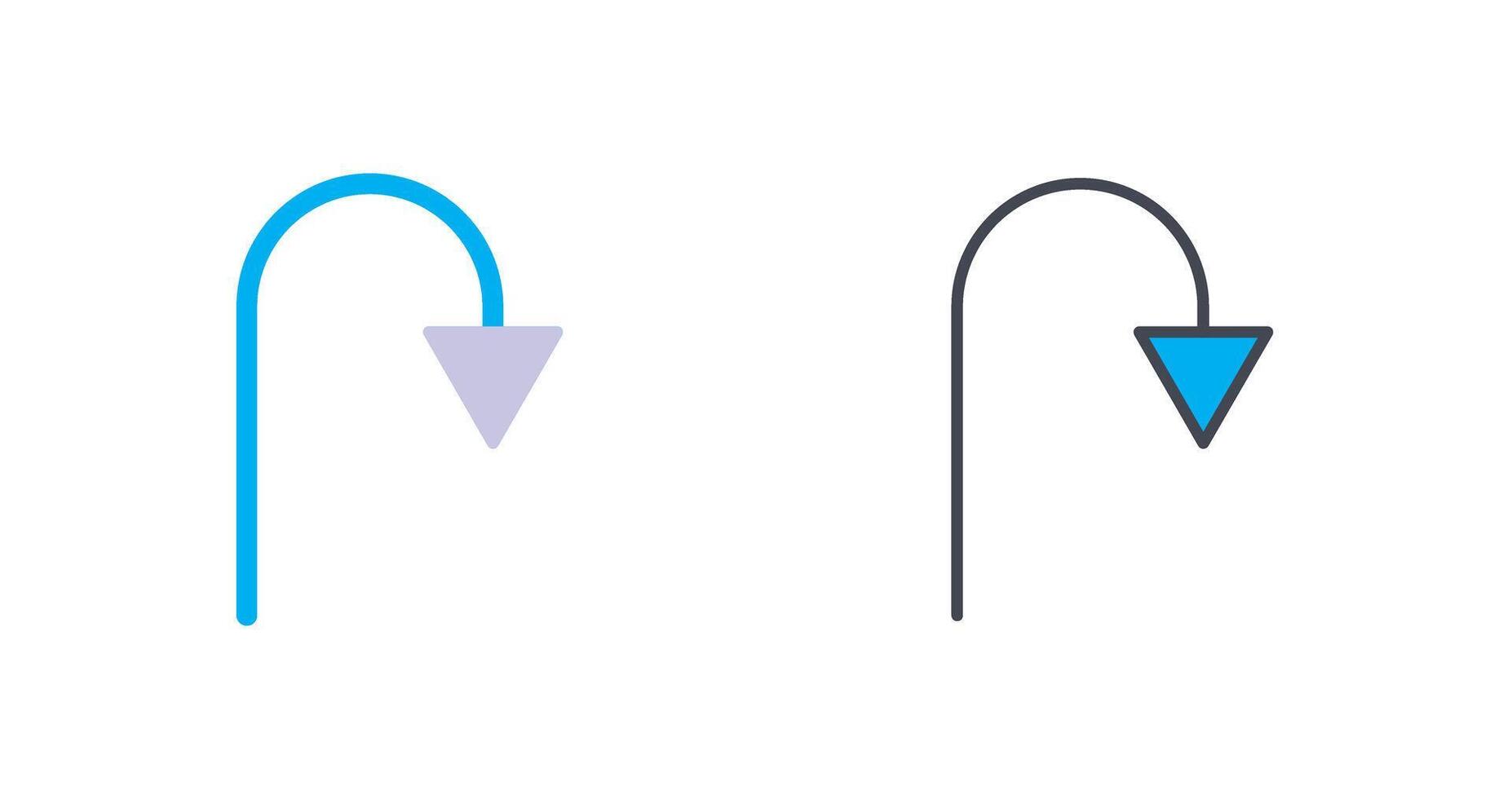 Arrow Pointing Down Icon Design vector
