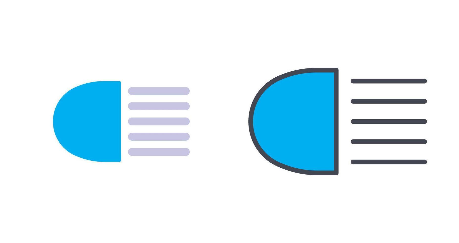 Headlight Icon Design vector