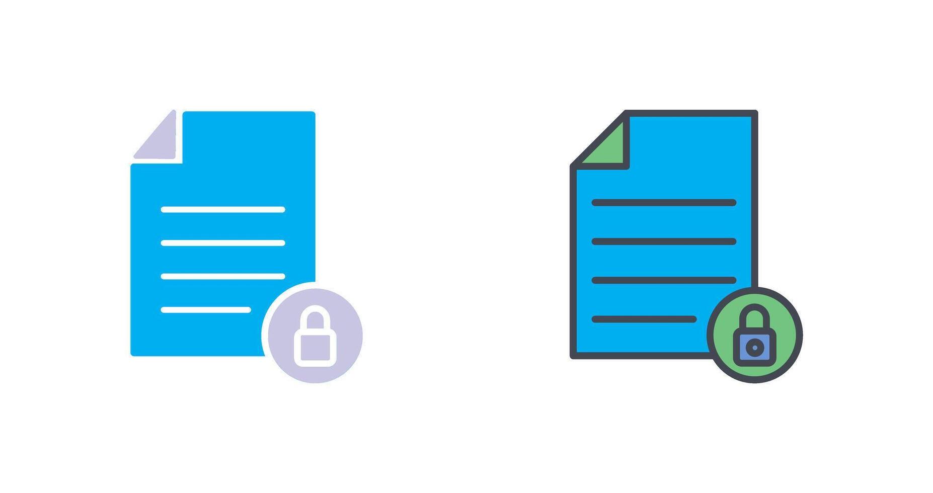 Private Document Icon Design vector