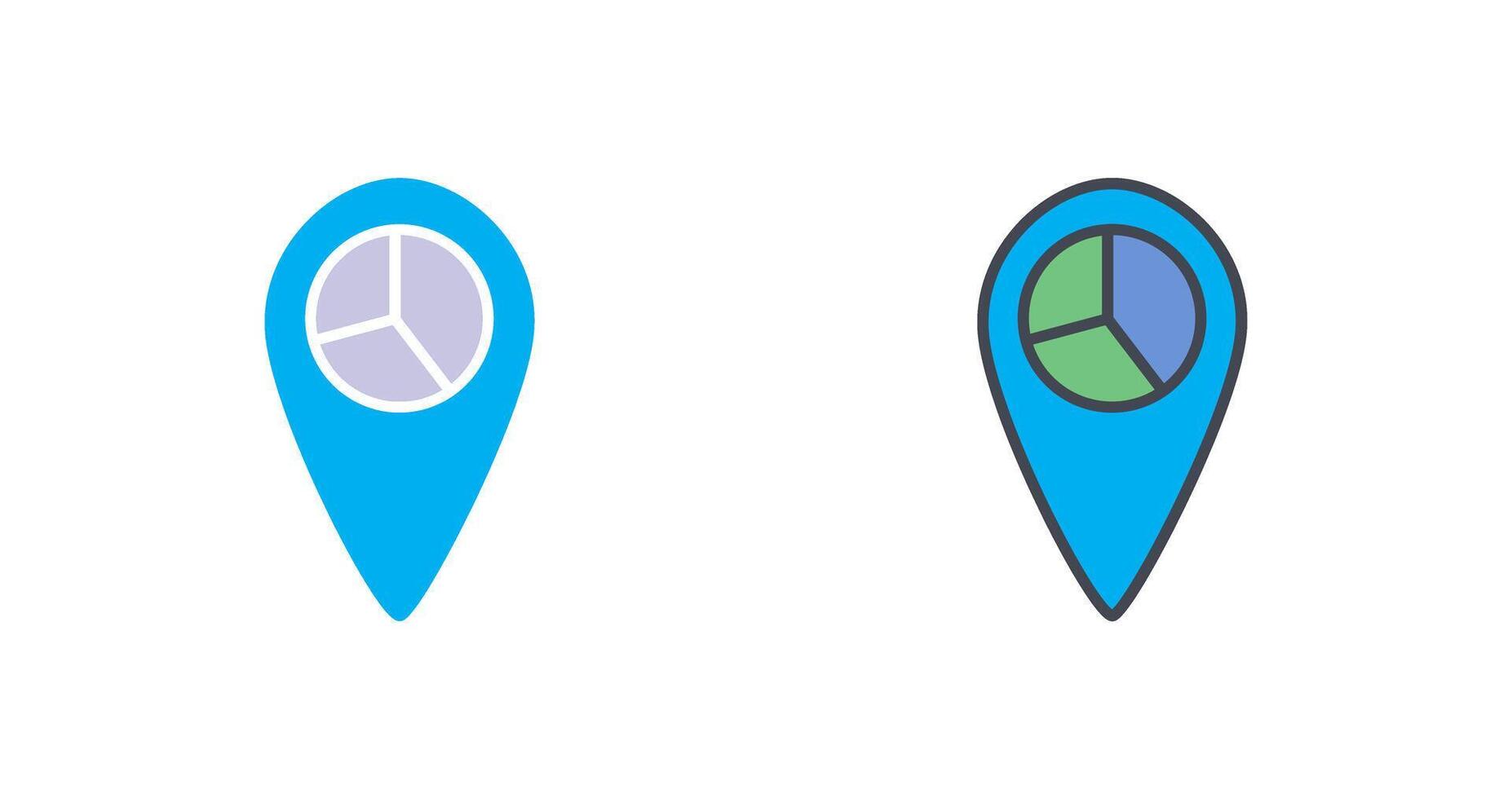 Location Statistics Icon Design vector