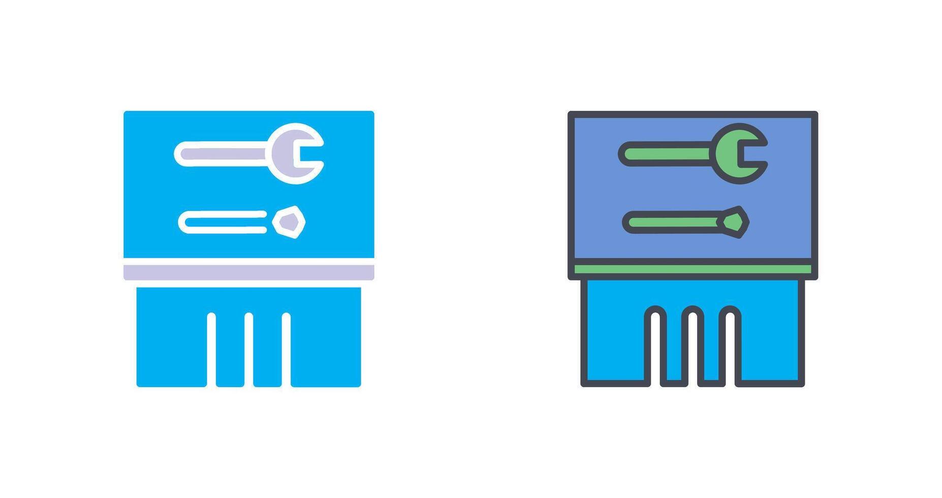 Tools Exhibit Icon Design vector