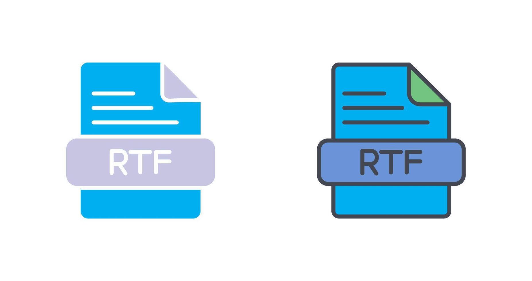 RTF Icon Design vector