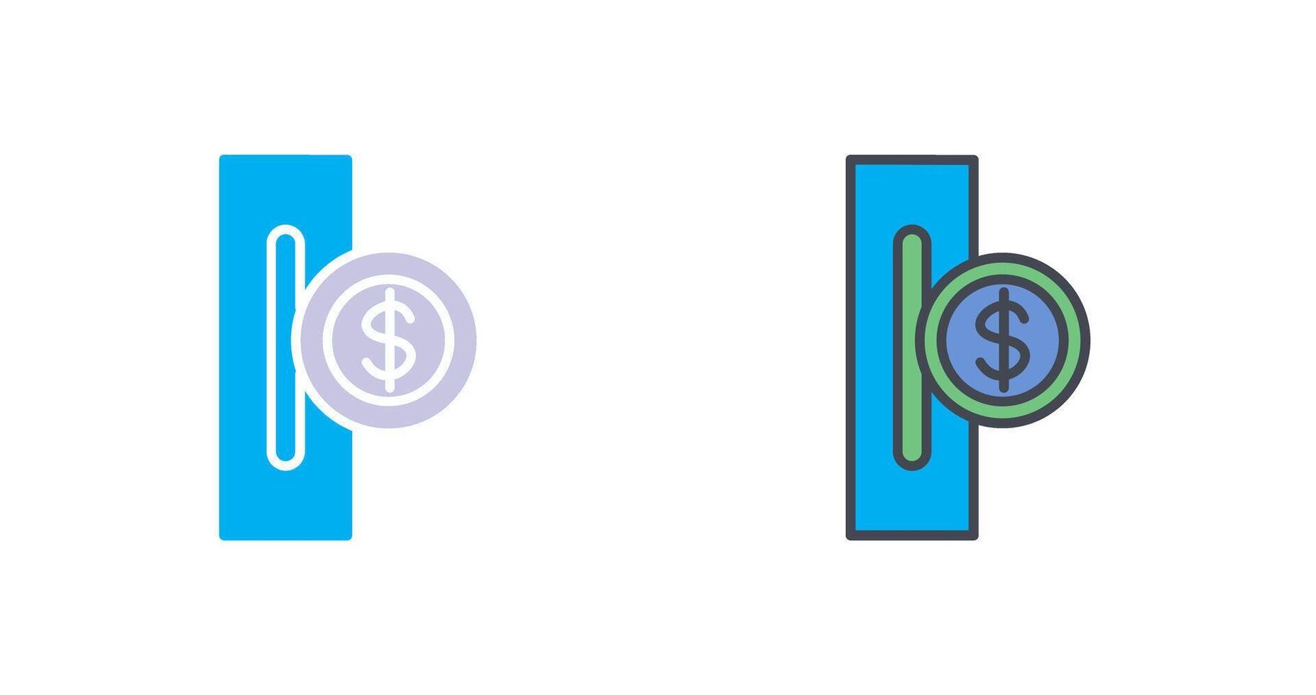 Slot for Coins Icon Design vector