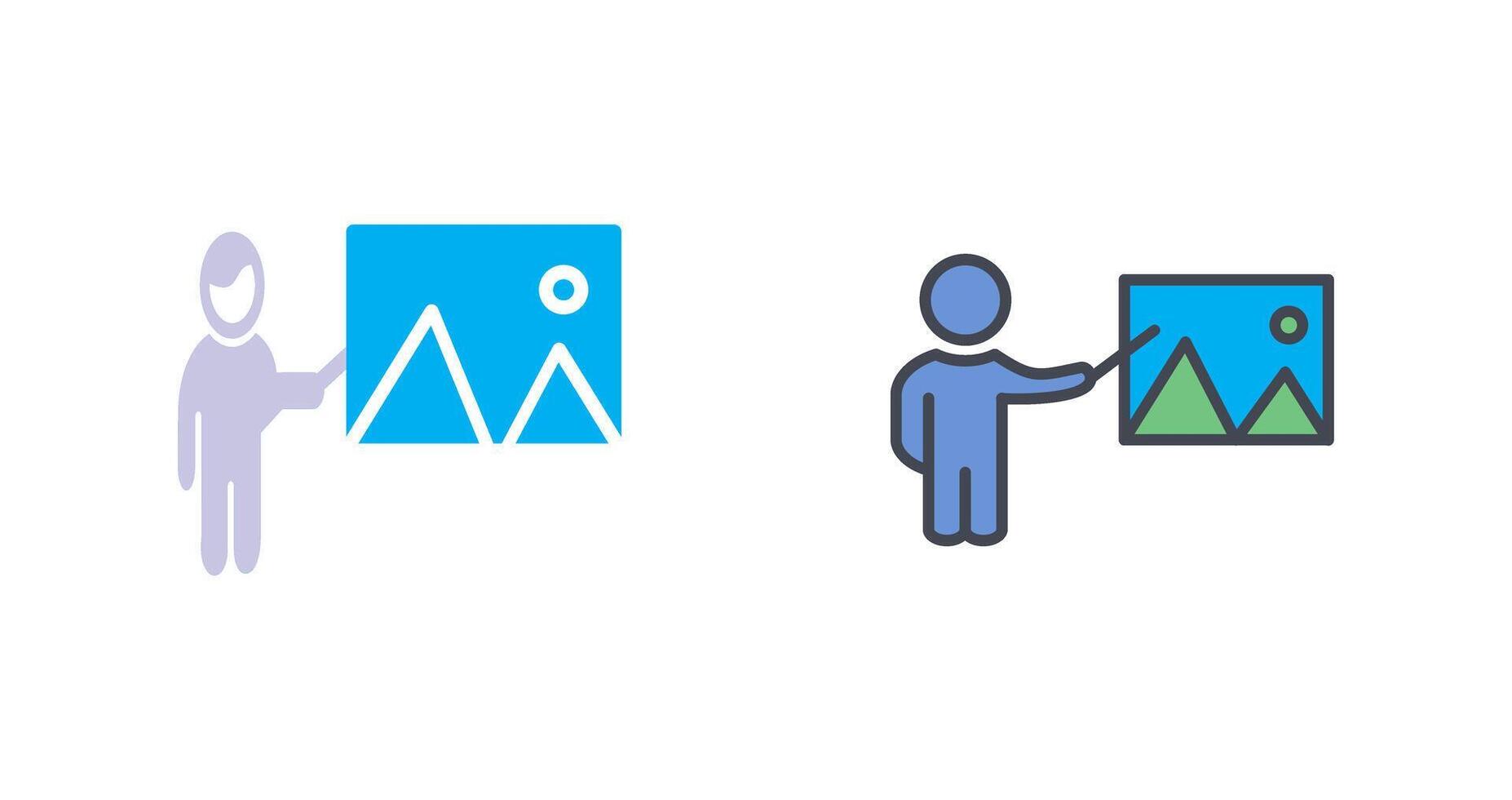 Art Museum Guide Icon Design vector