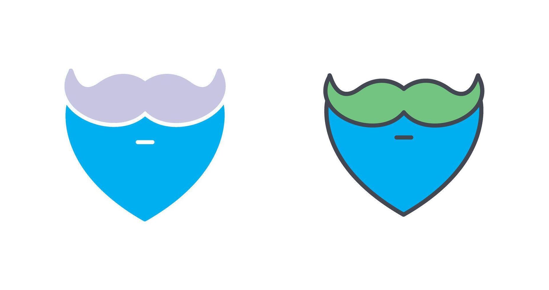 barba y Bigote yo icono diseño vector