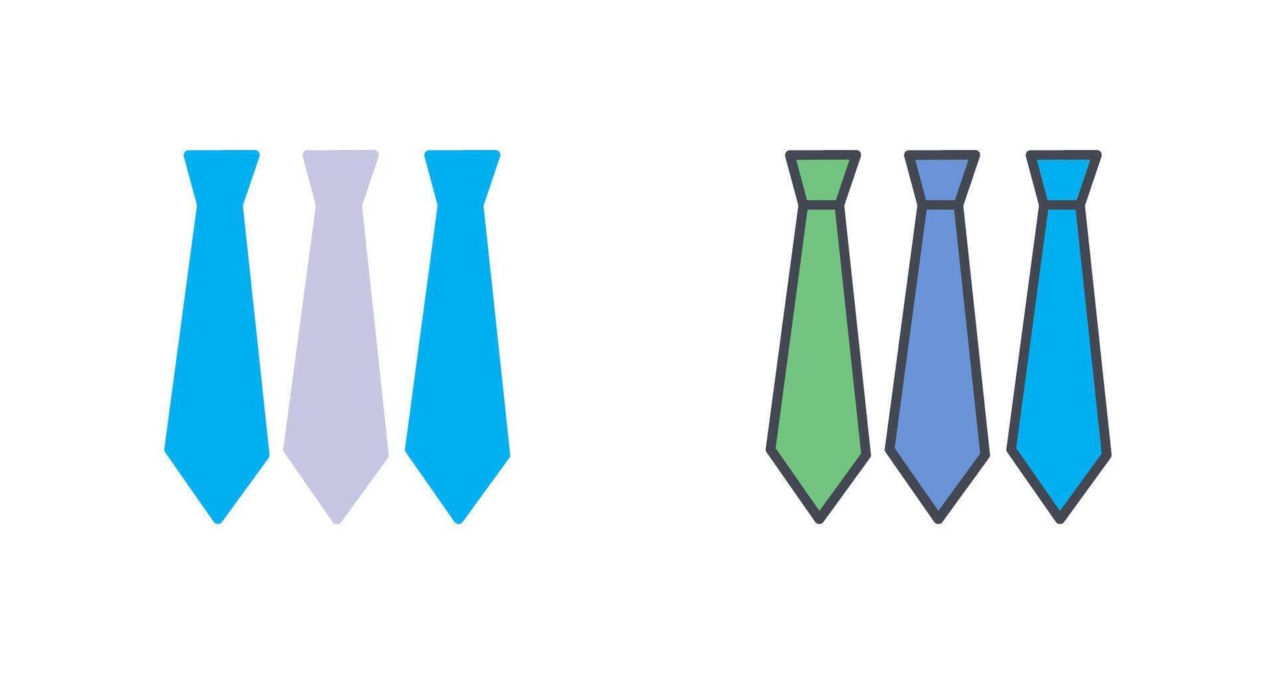 Three Ties Icon Design vector