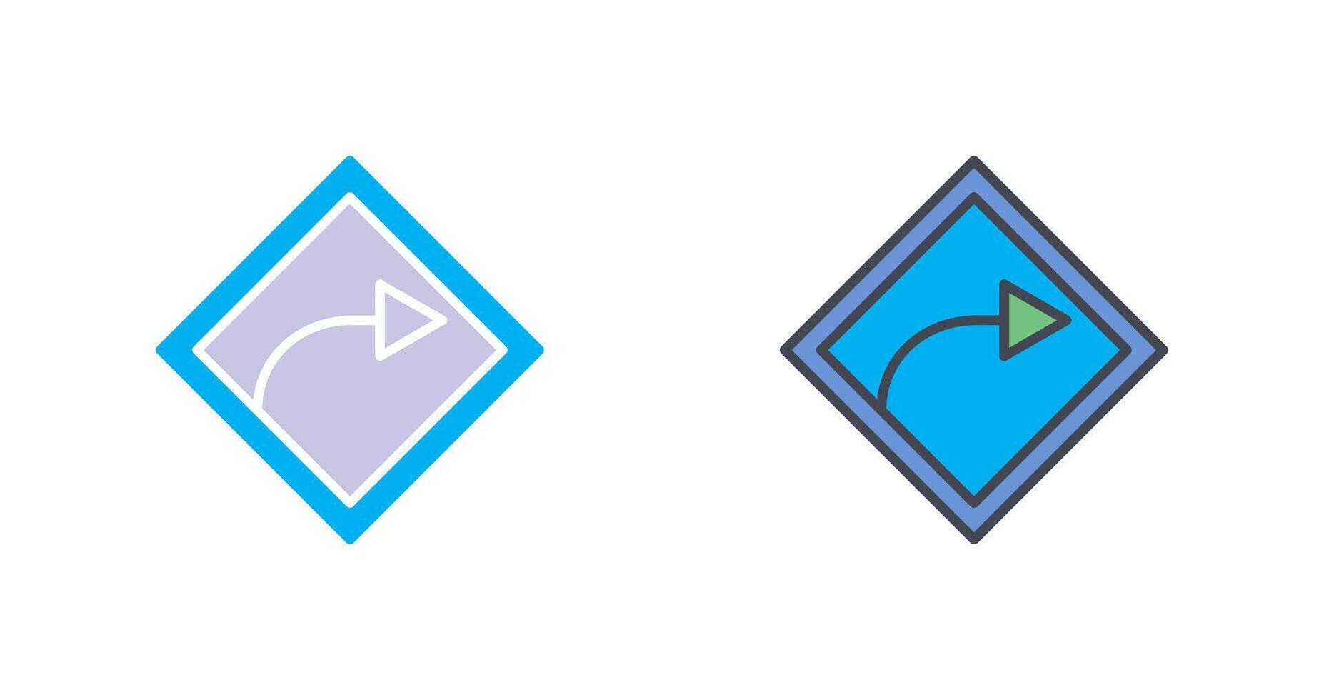 Right Turn Icon Design vector