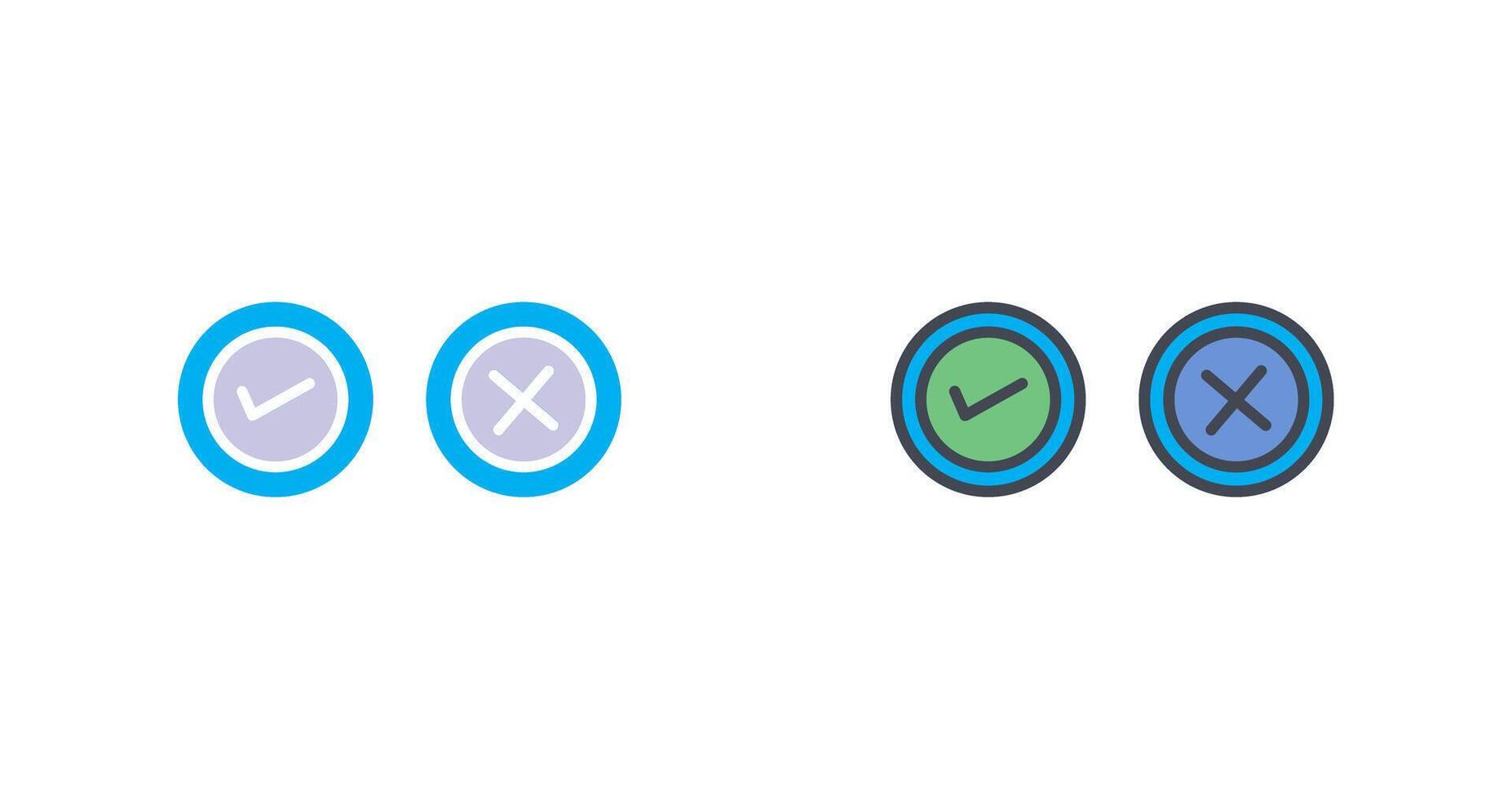 Yes No Option Icon Design vector