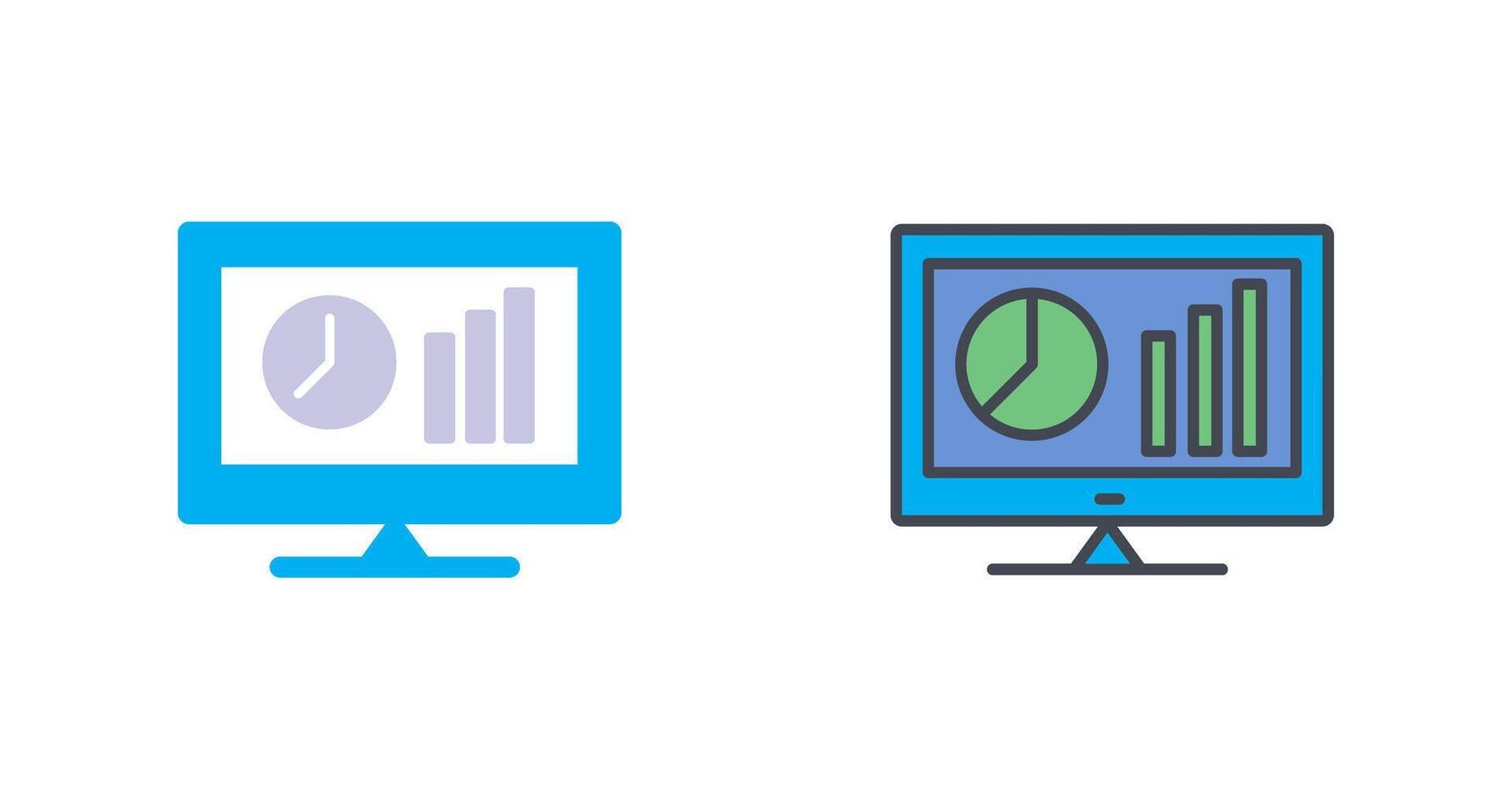 Online Stats Icon Design vector