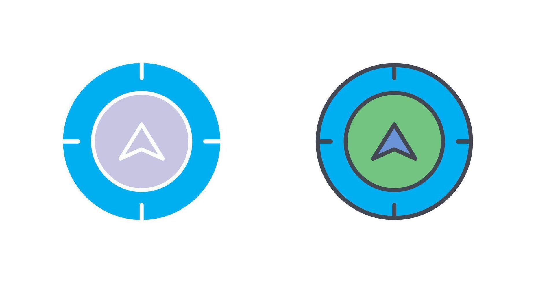 Directional Compass Icon Design vector