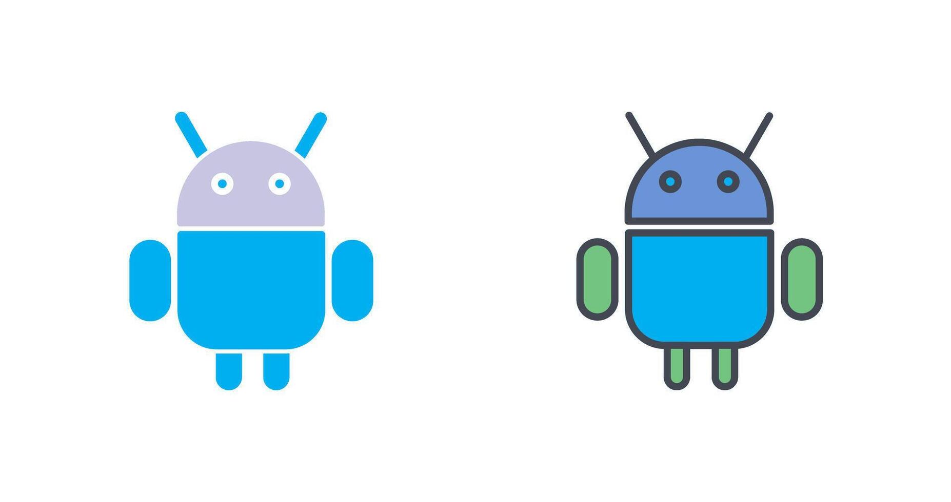 androide logo icono diseño vector