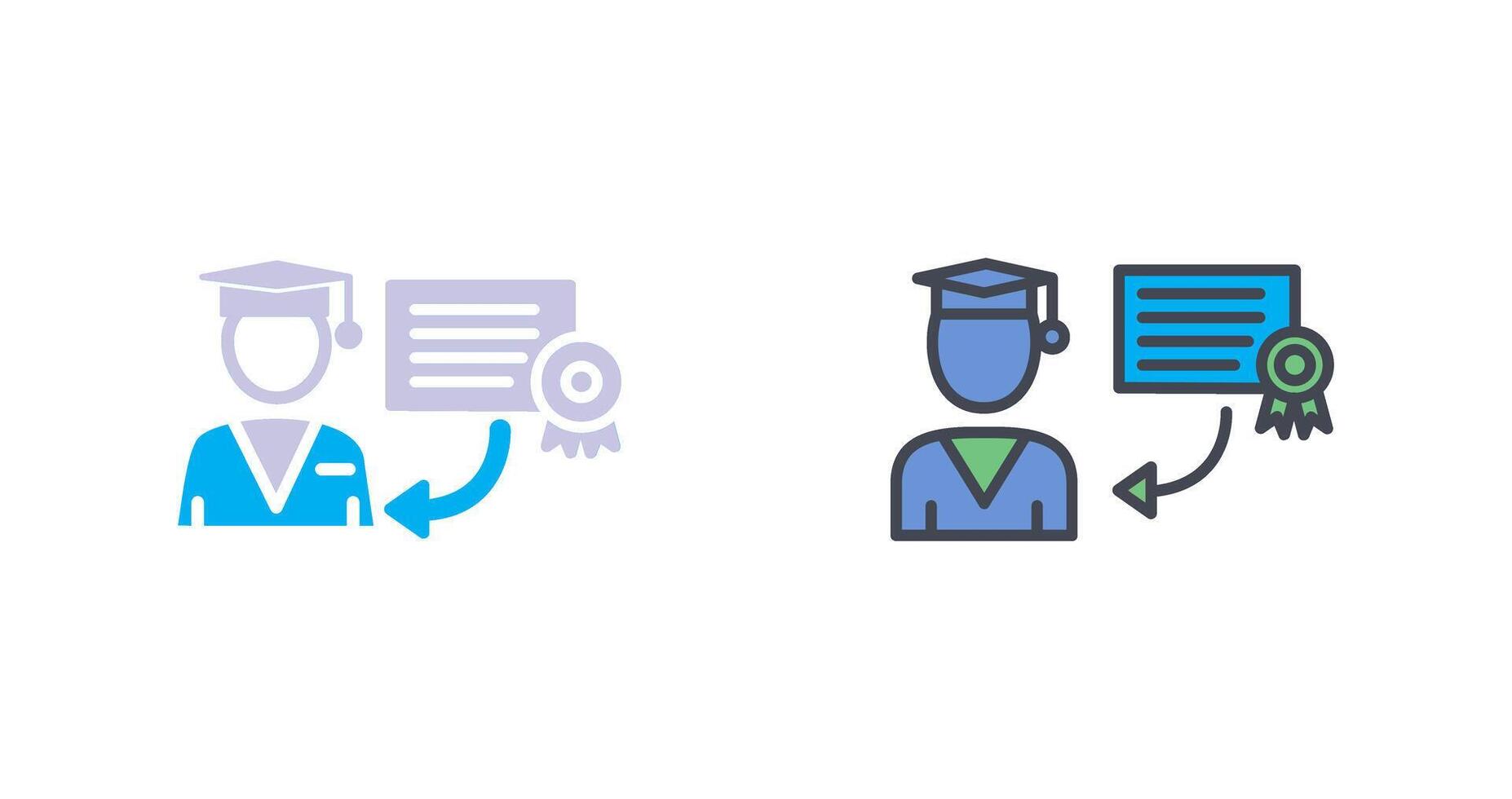Receiving Degree Icon Design vector