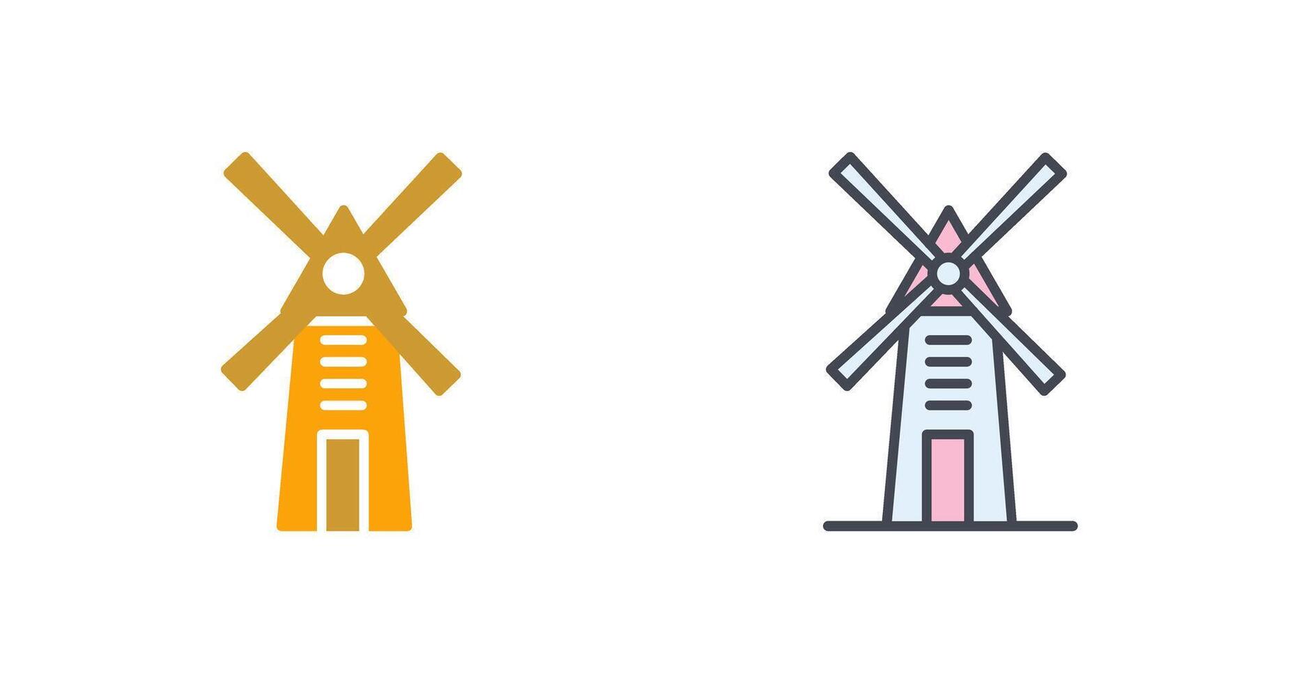 Windmill Icon Design vector