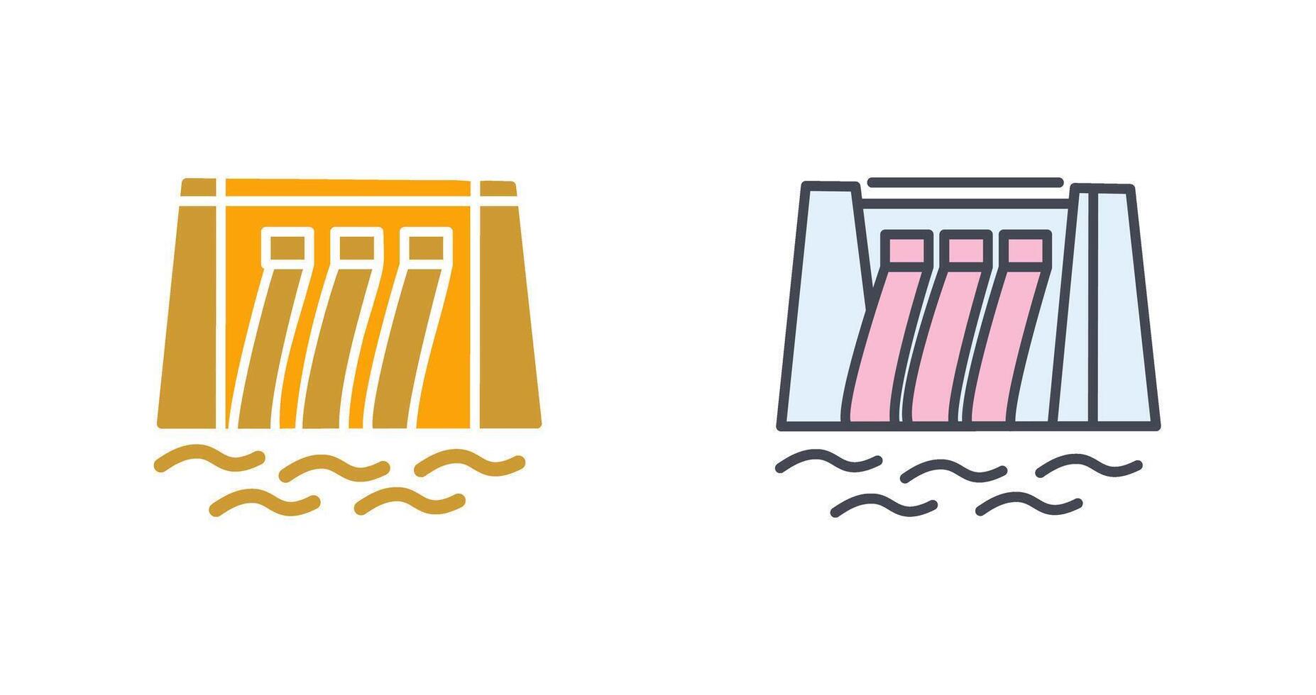 Water Dam Icon Design vector