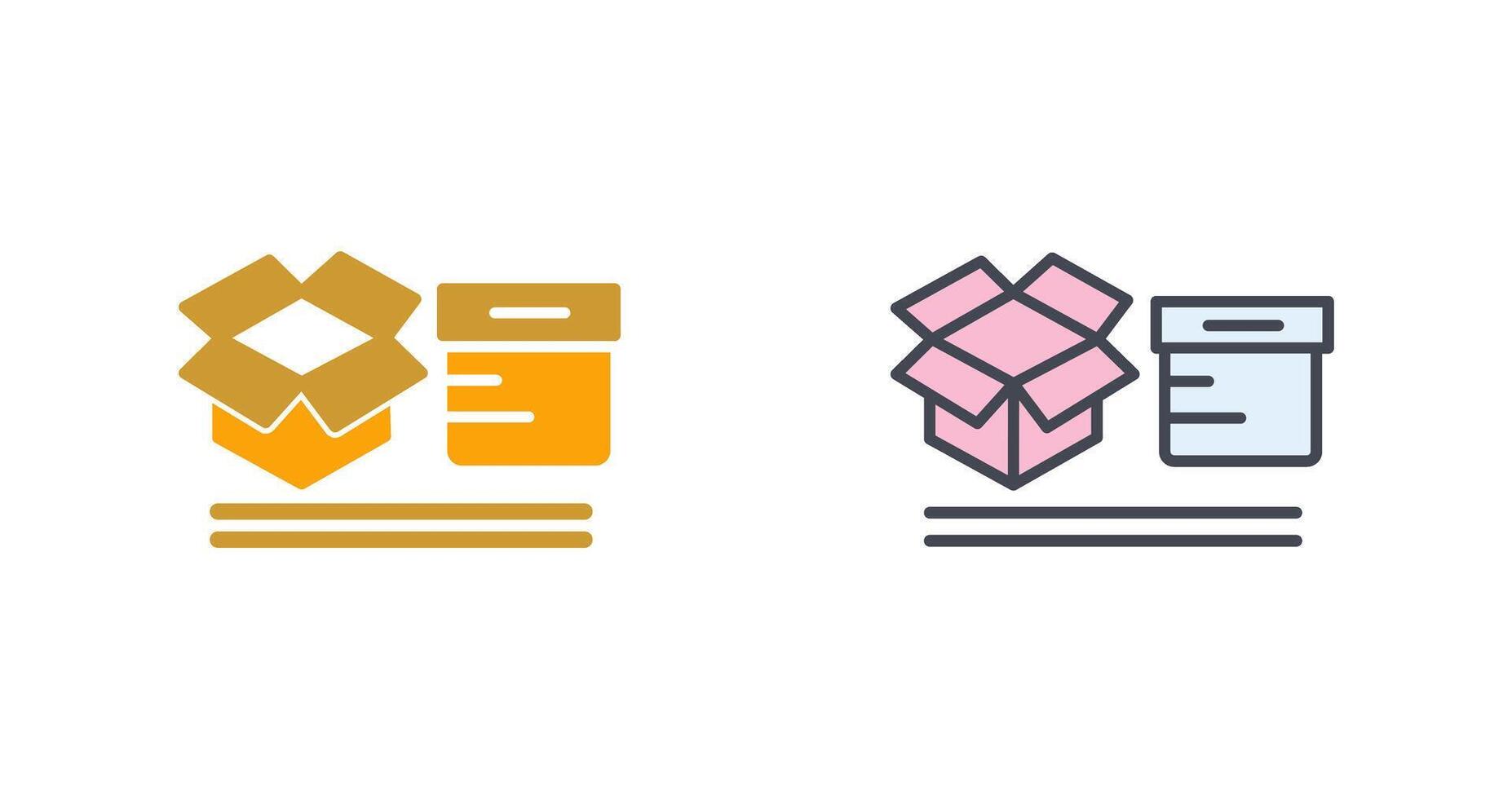 Boxes Icon Design vector