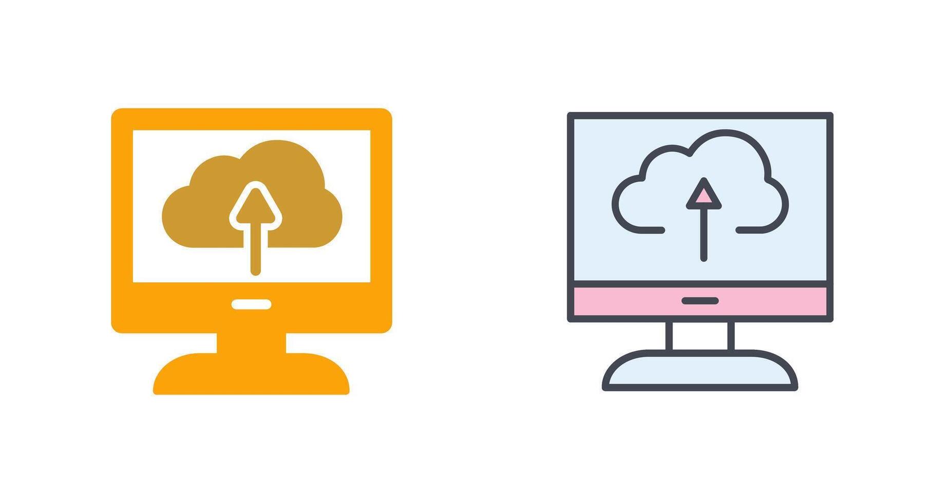 Cloud Backup Icon Design vector
